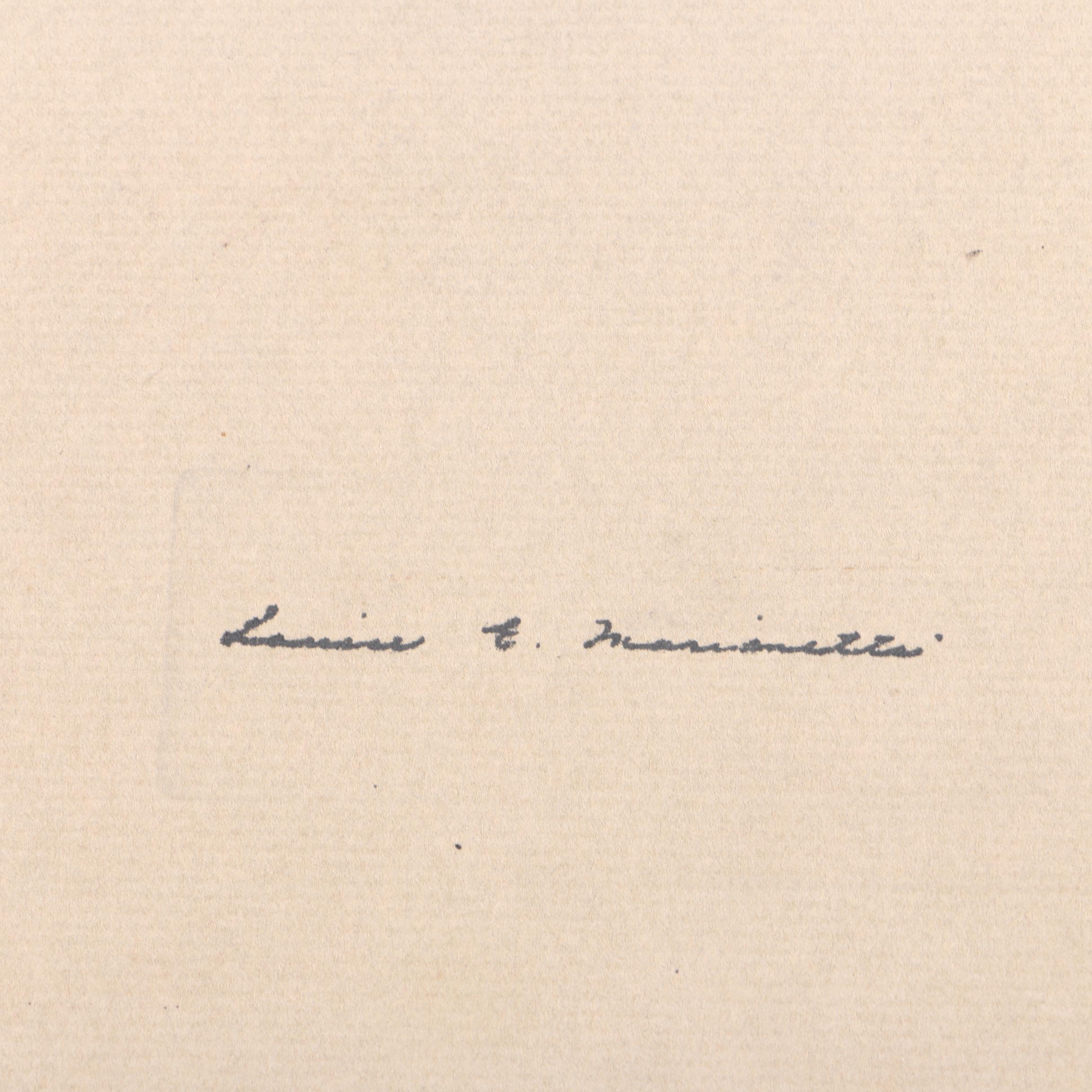 Louise E. Marianetti Charcoal and Pastel Drawing