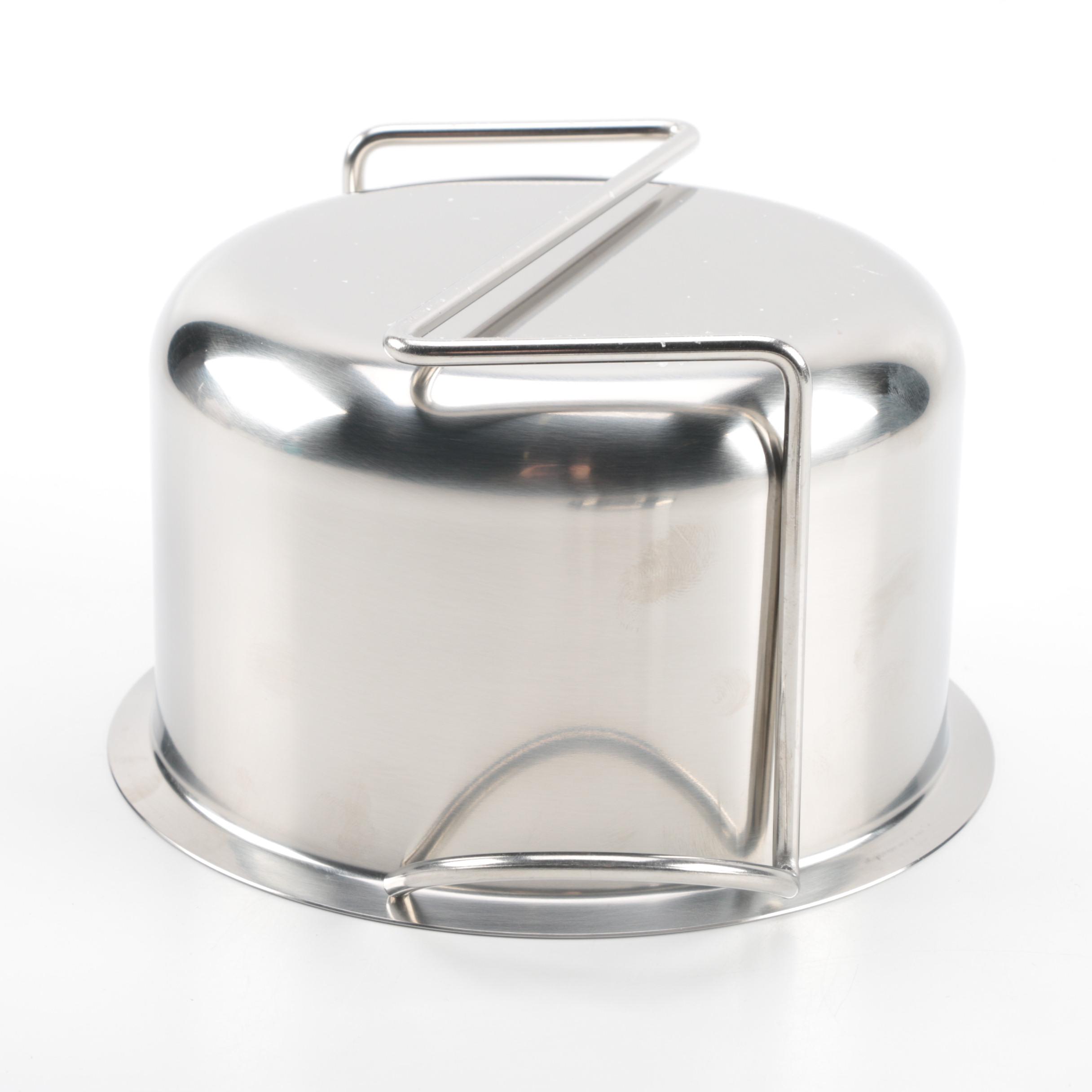 Stelton of Denmark Stainless Steel Pot with Lid and Wire Stand