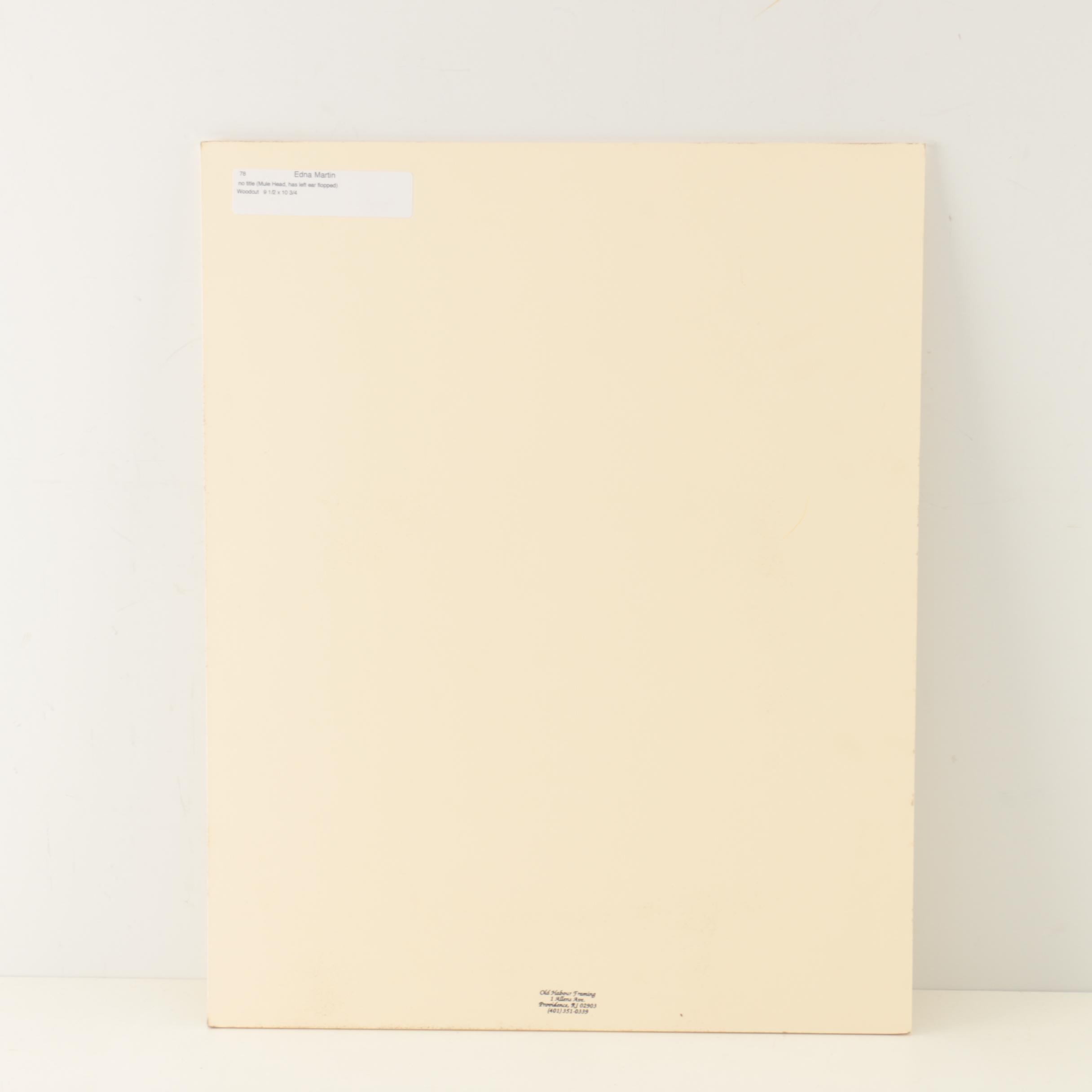 Woodcut Attributed to Edna Martin of Mule's Head