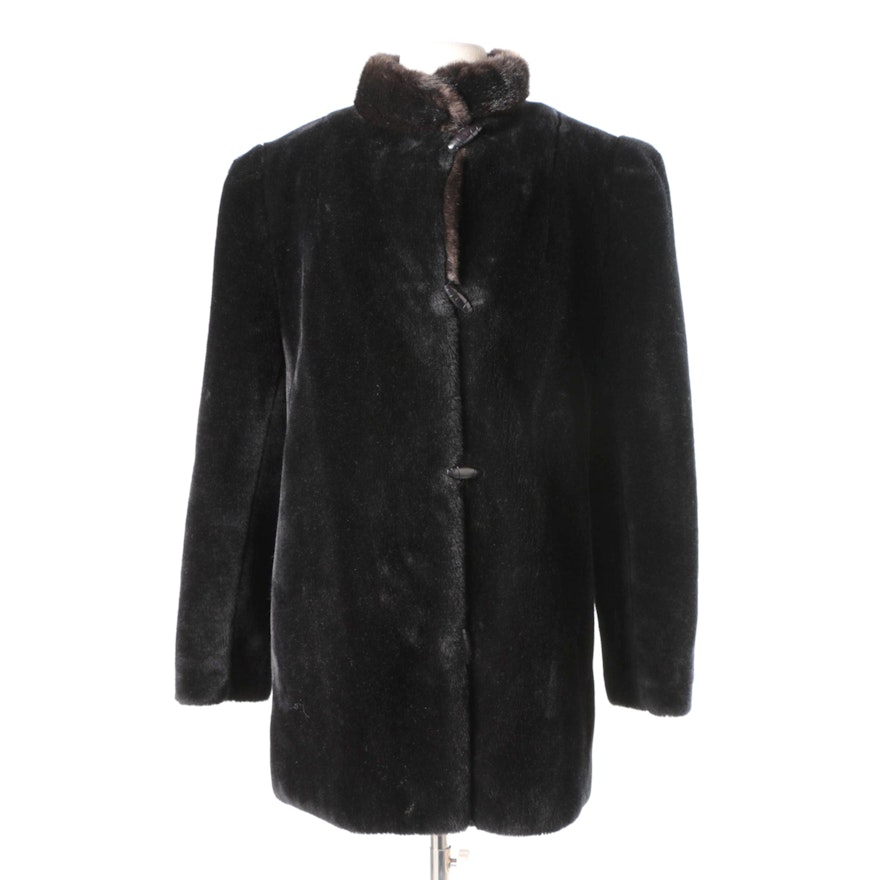 Vintage Dubrowsky & Perlbinder Faux Fur Coat