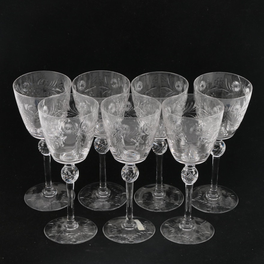 Pairpoint Style Crystal Wine Glasses