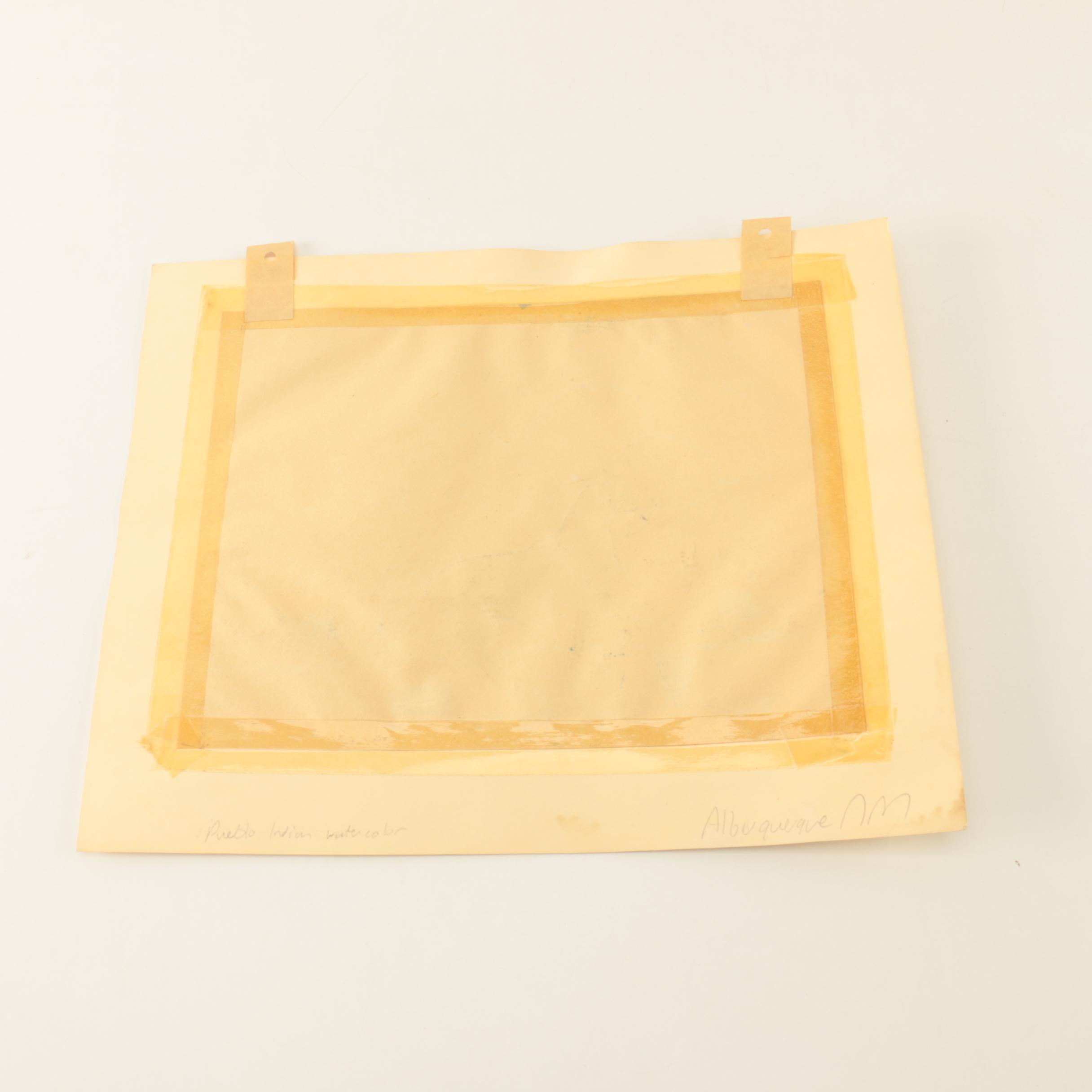 Pueblo Native American Watercolor Paintings