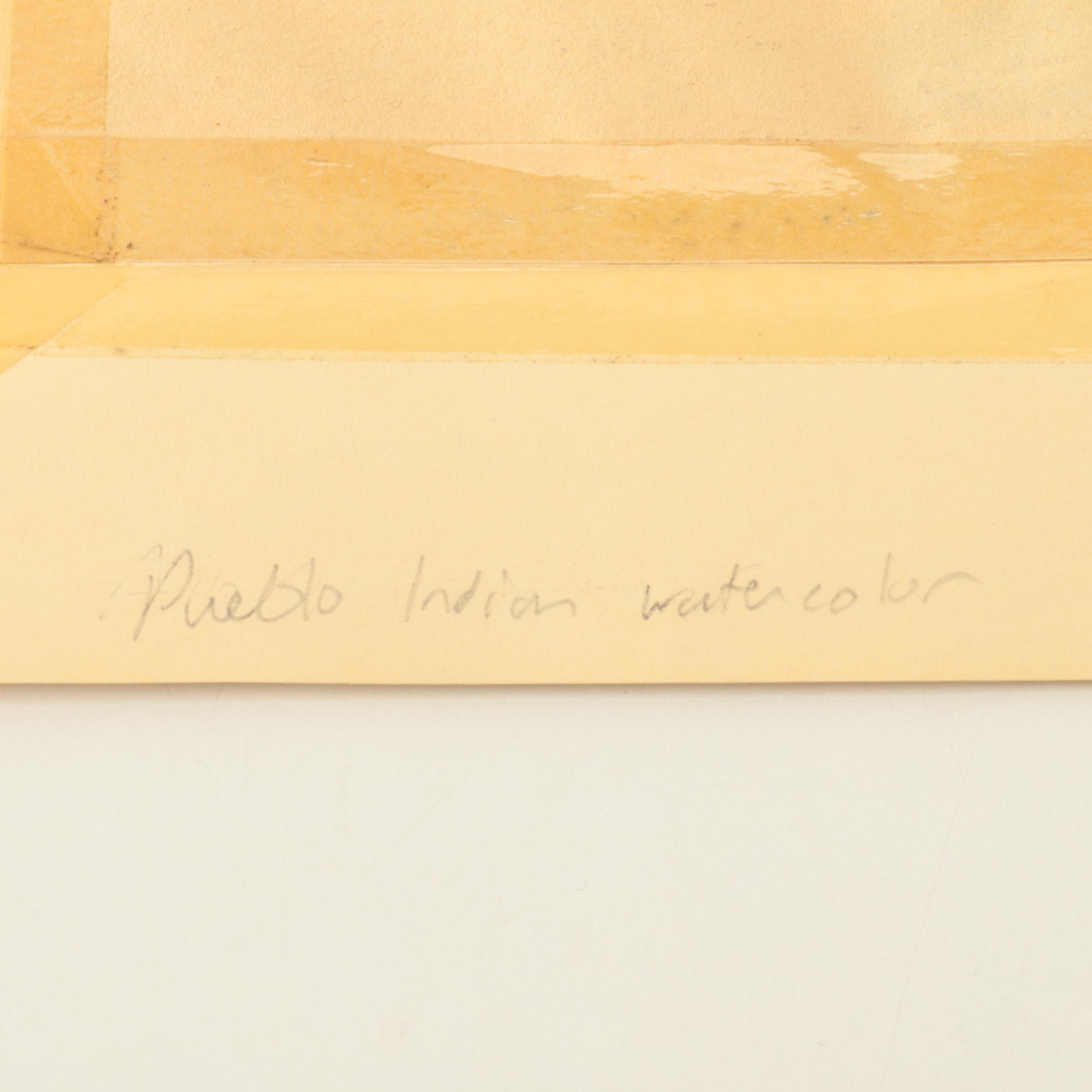 Pueblo Native American Watercolor Paintings