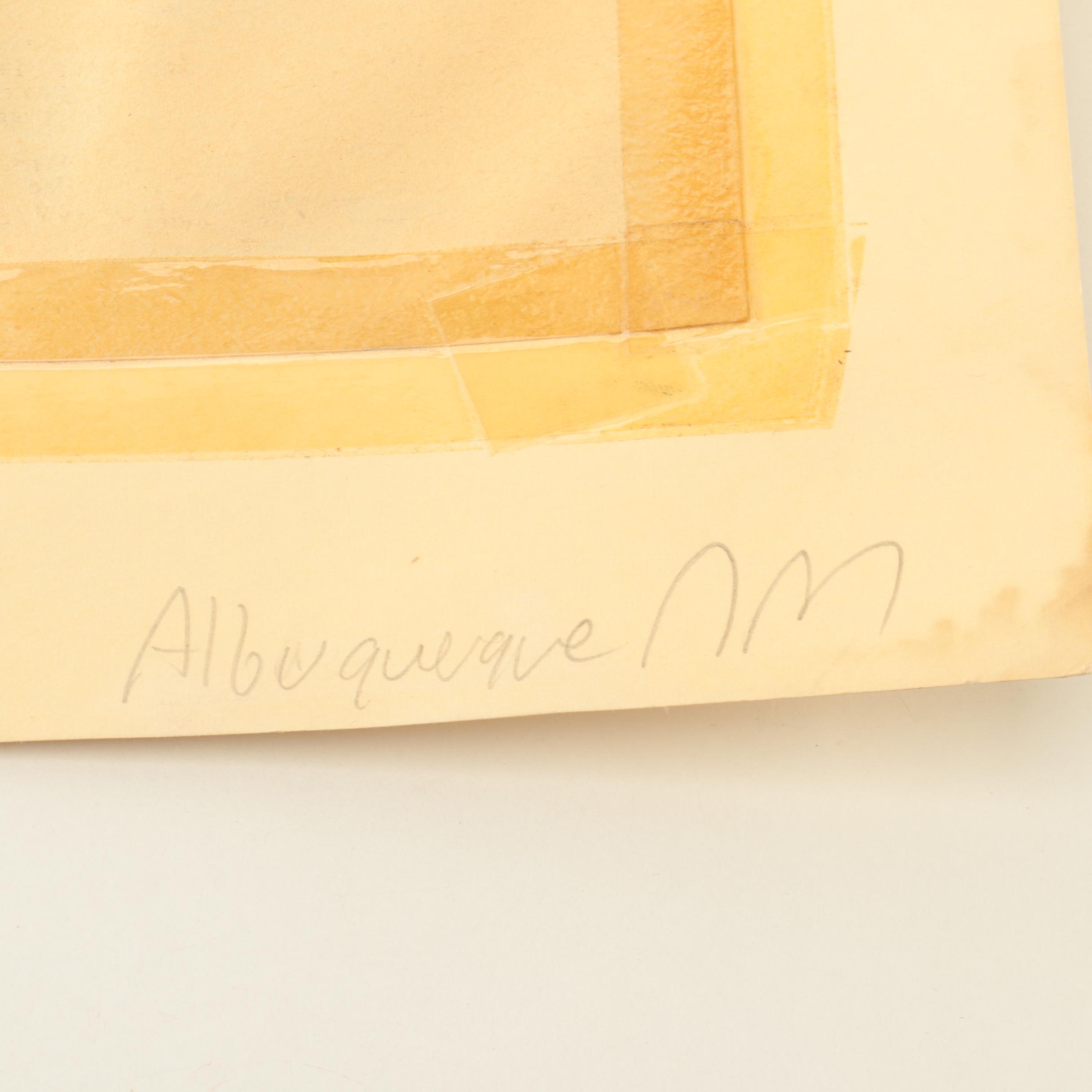 Pueblo Native American Watercolor Paintings