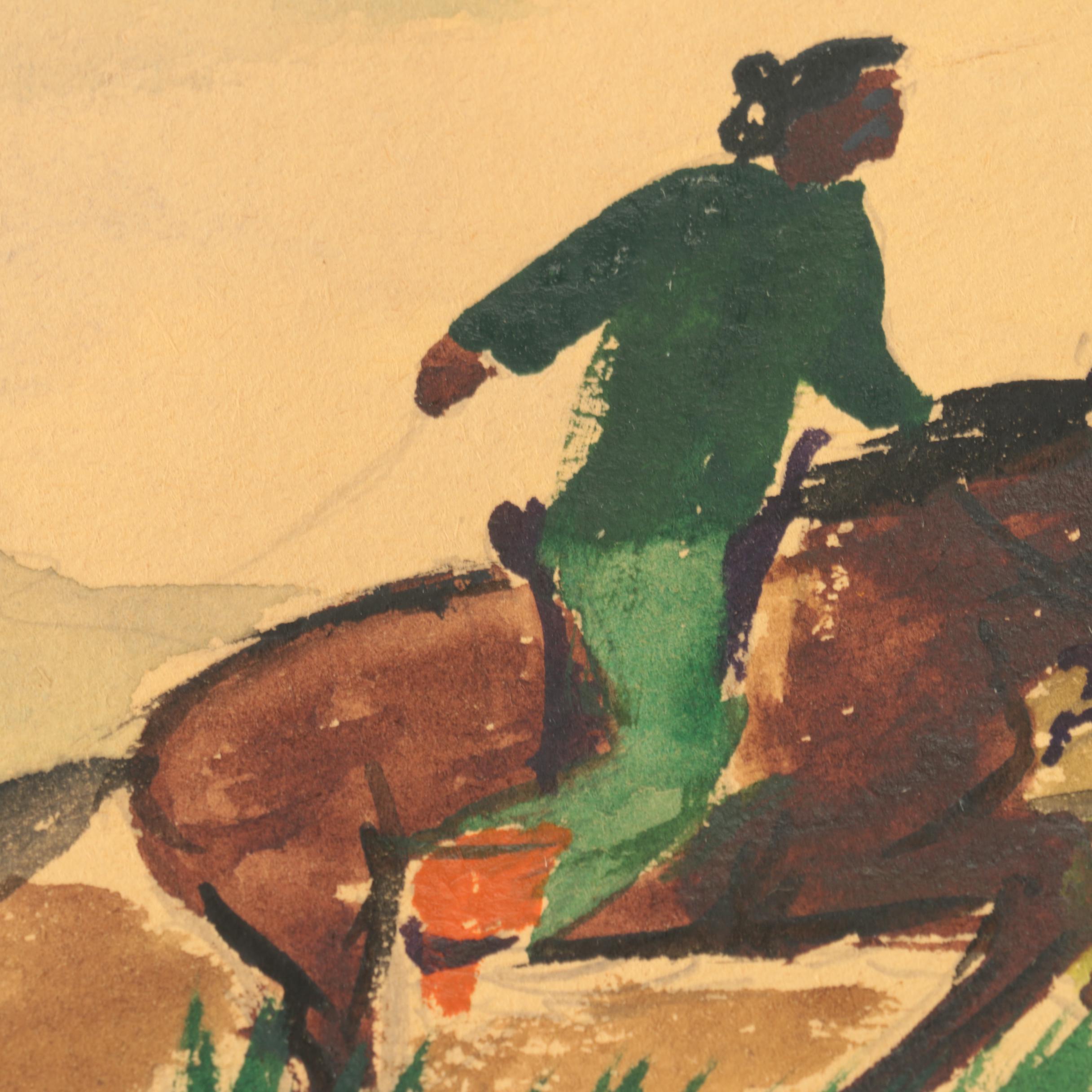 Pueblo Native American Watercolor Paintings