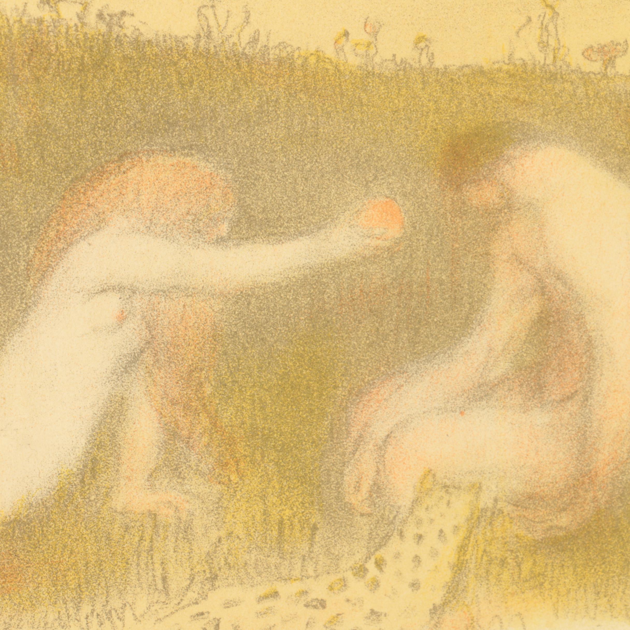 Lithograph After Abel Pann's Drawing of Adam and Eve