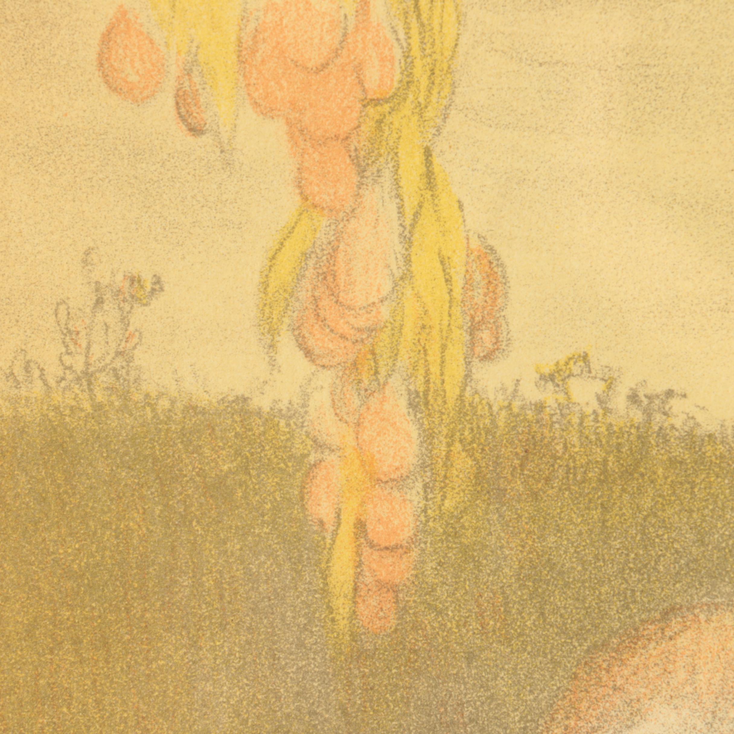 Lithograph After Abel Pann's Drawing of Adam and Eve