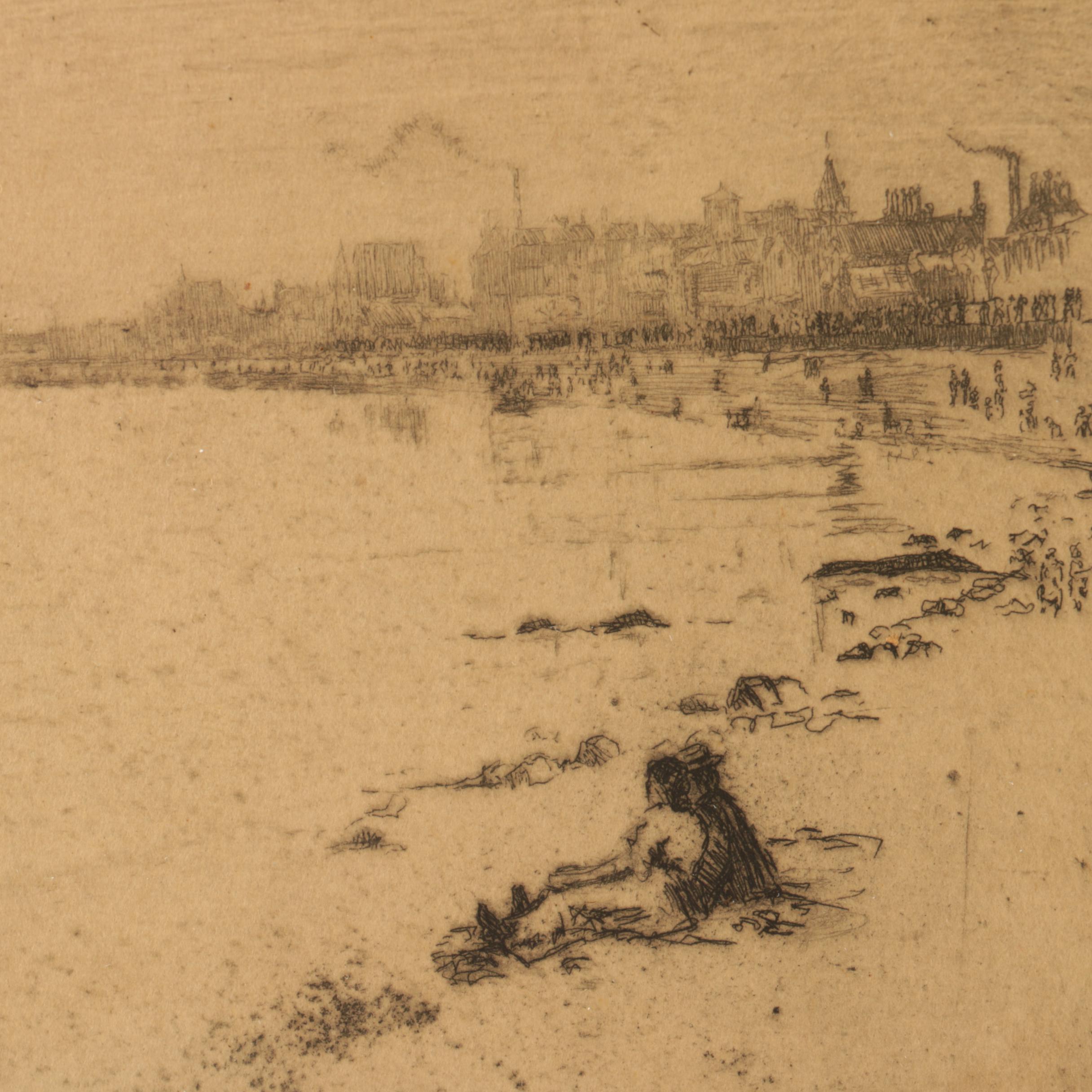 Ernest Stephen Lumsden Etching "The Pier"