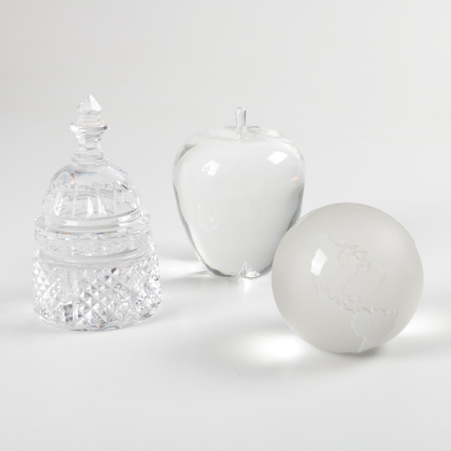 Crystal and Glass Paper Weights featuring Waterford