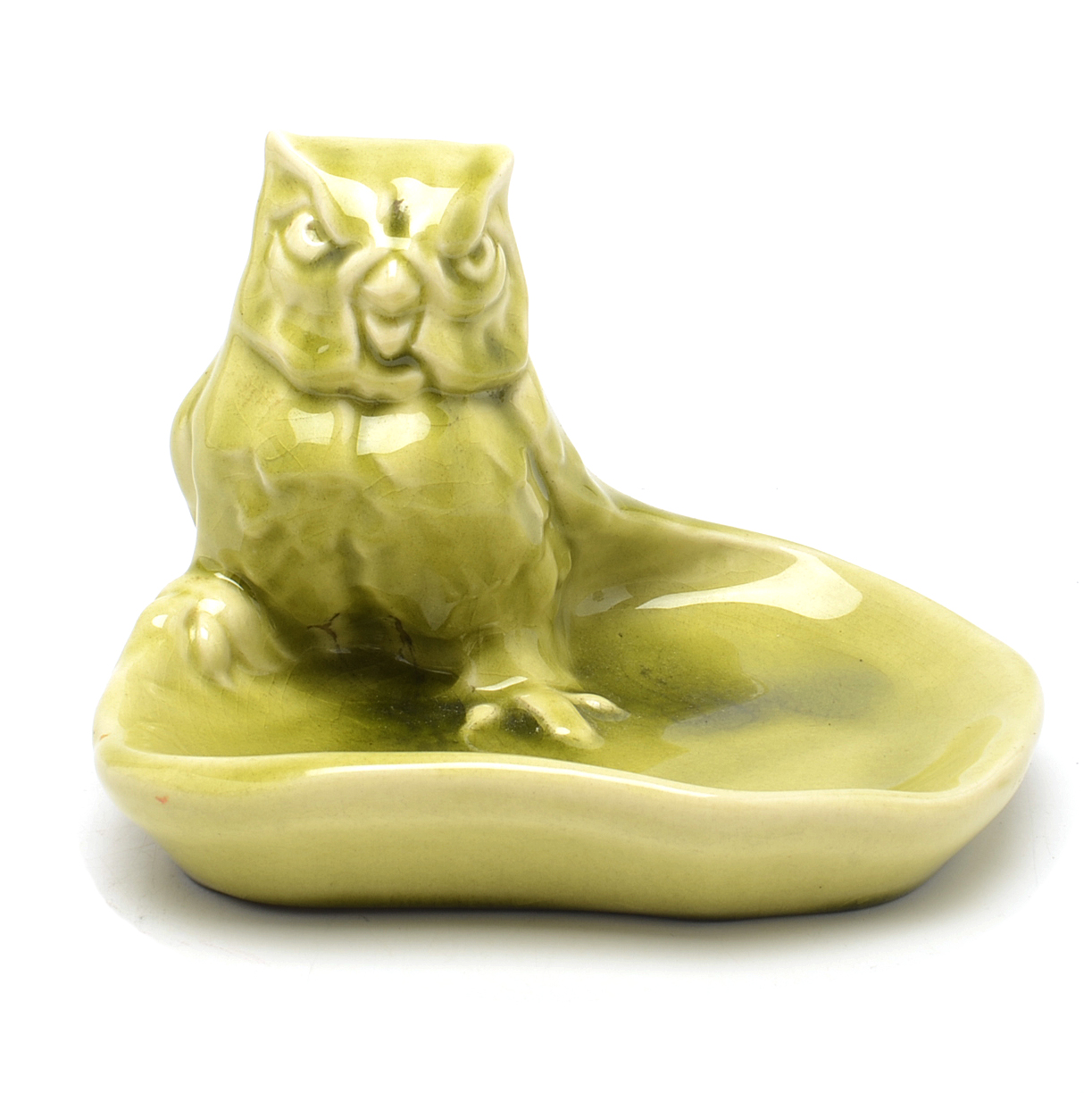 1951 Rookwood Pottery Owl Tray