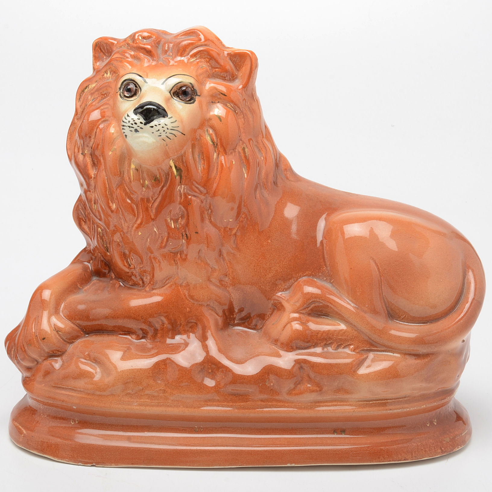 Recumbent Staffordshire Style Lions