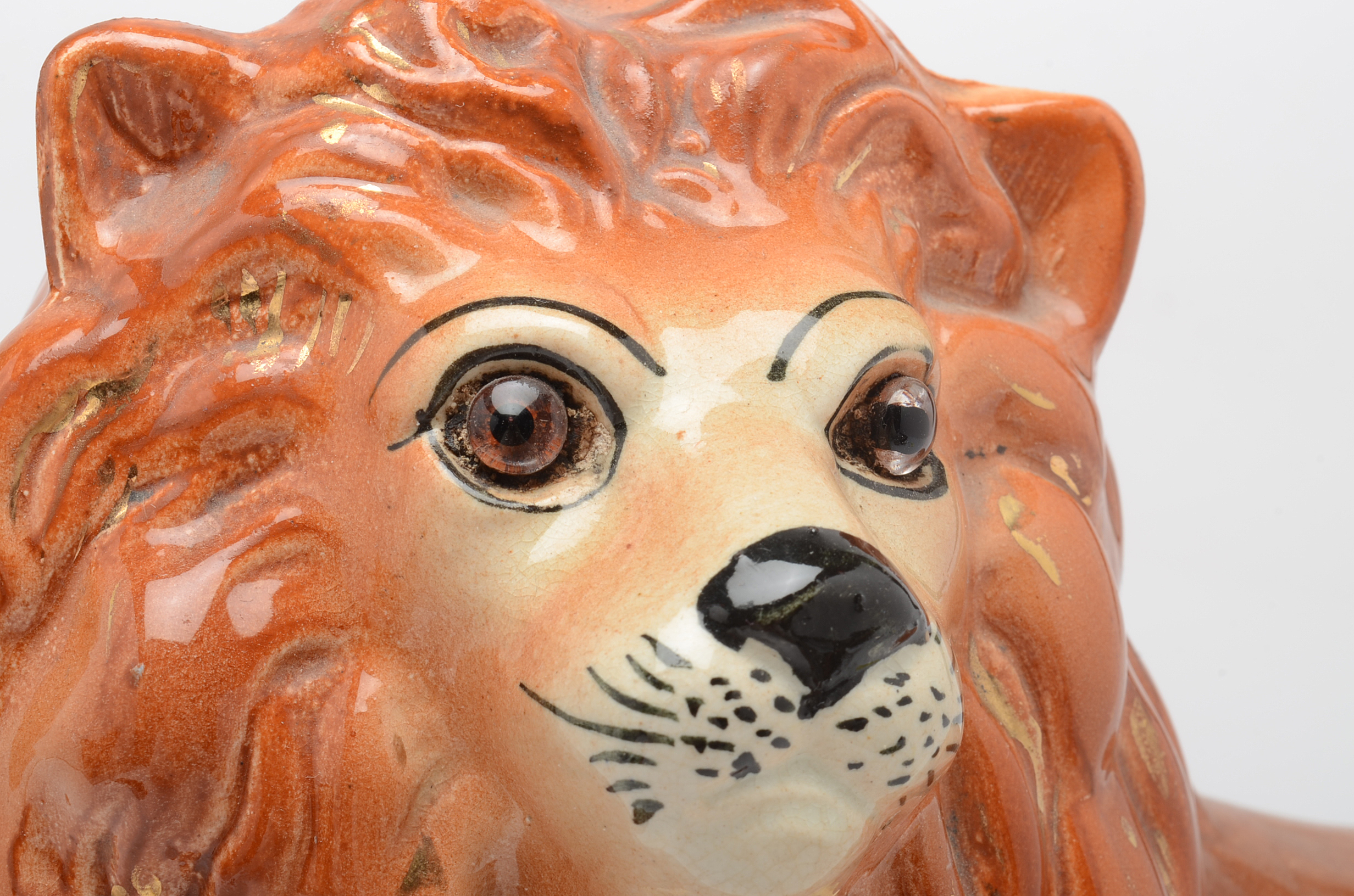 Recumbent Staffordshire Style Lions