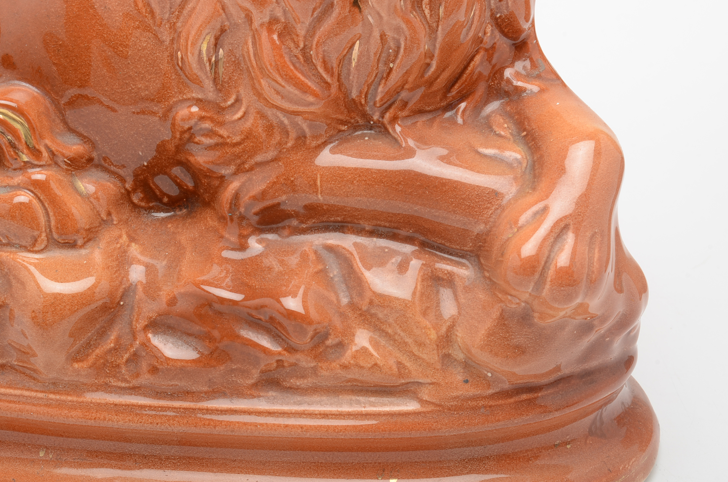 Recumbent Staffordshire Style Lions