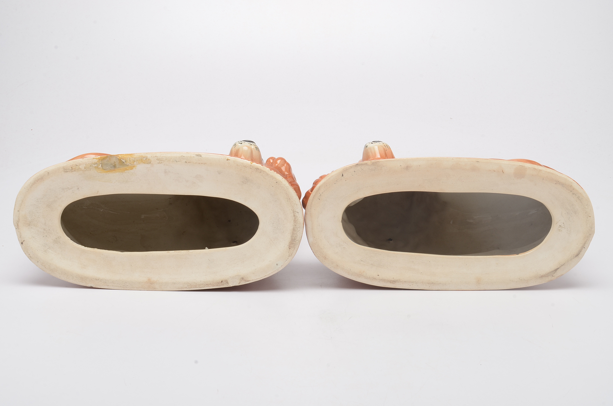 Recumbent Staffordshire Style Lions