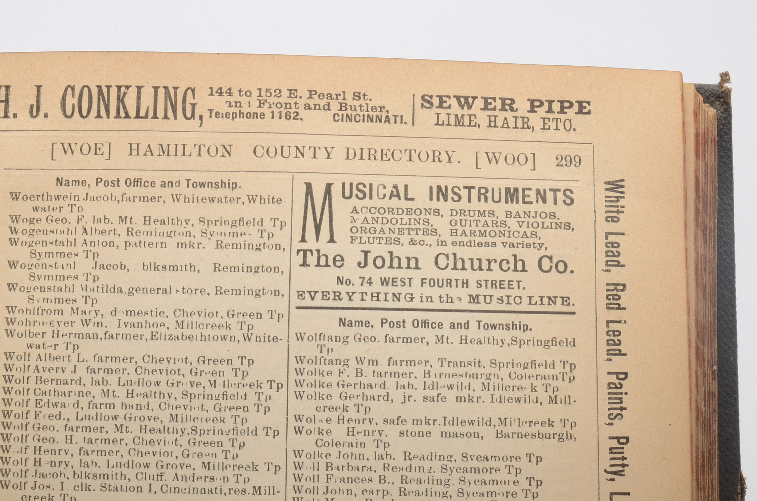 Wilson's County Directory for Hamilton County