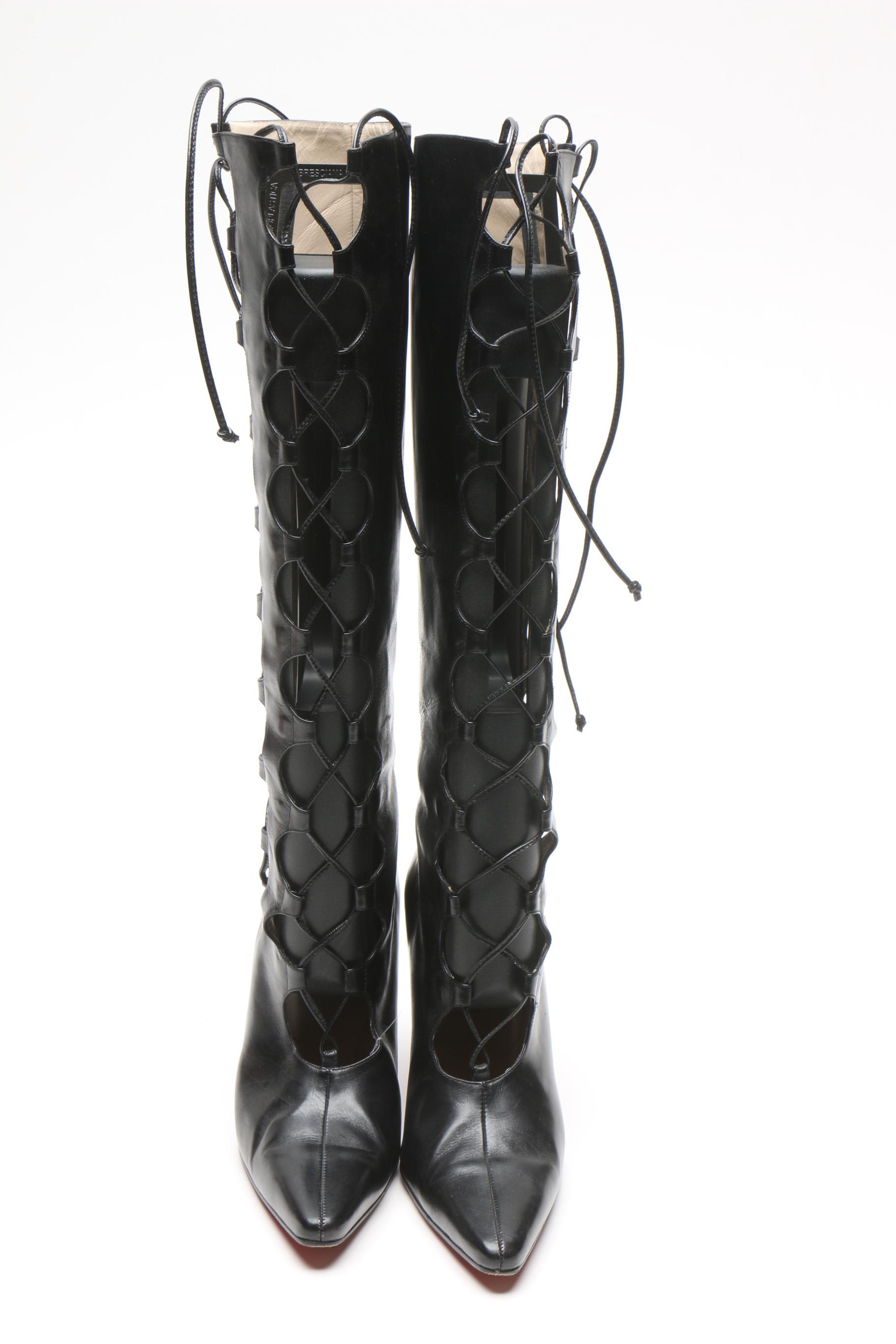 Vintage Christian Louboutin La Goulue Lace-Up Boots