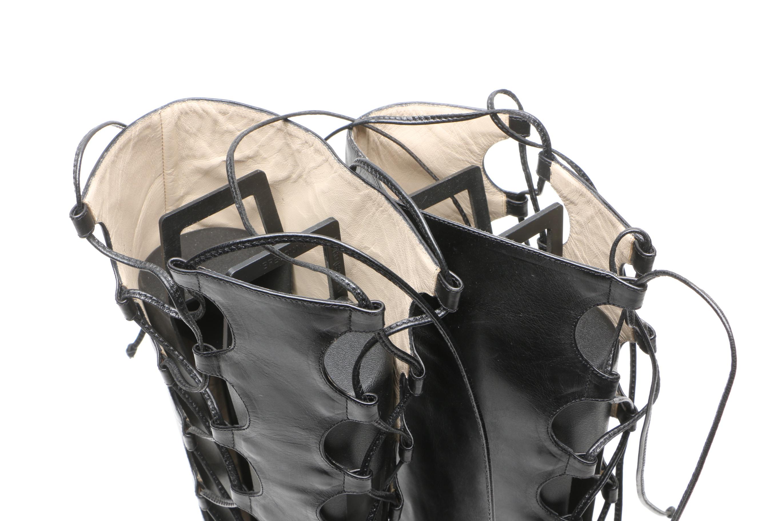 Vintage Christian Louboutin La Goulue Lace-Up Boots