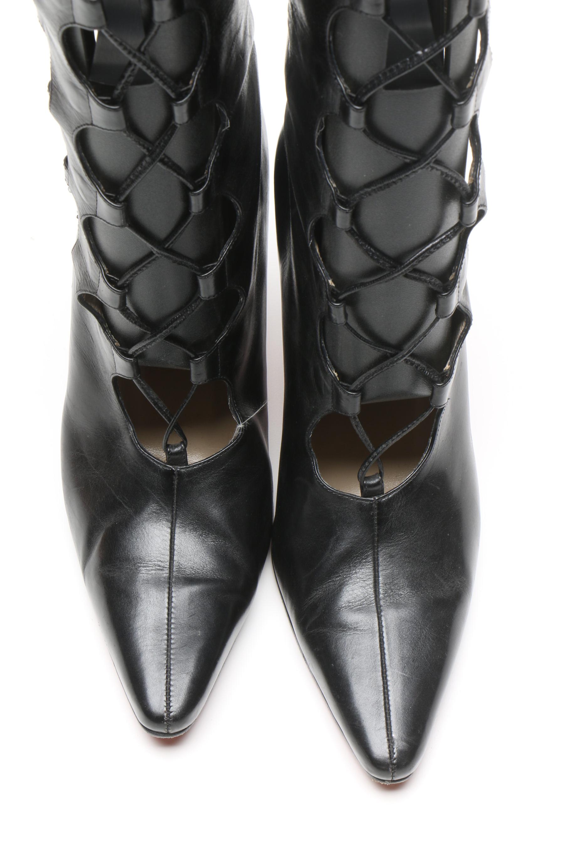 Vintage Christian Louboutin La Goulue Lace-Up Boots