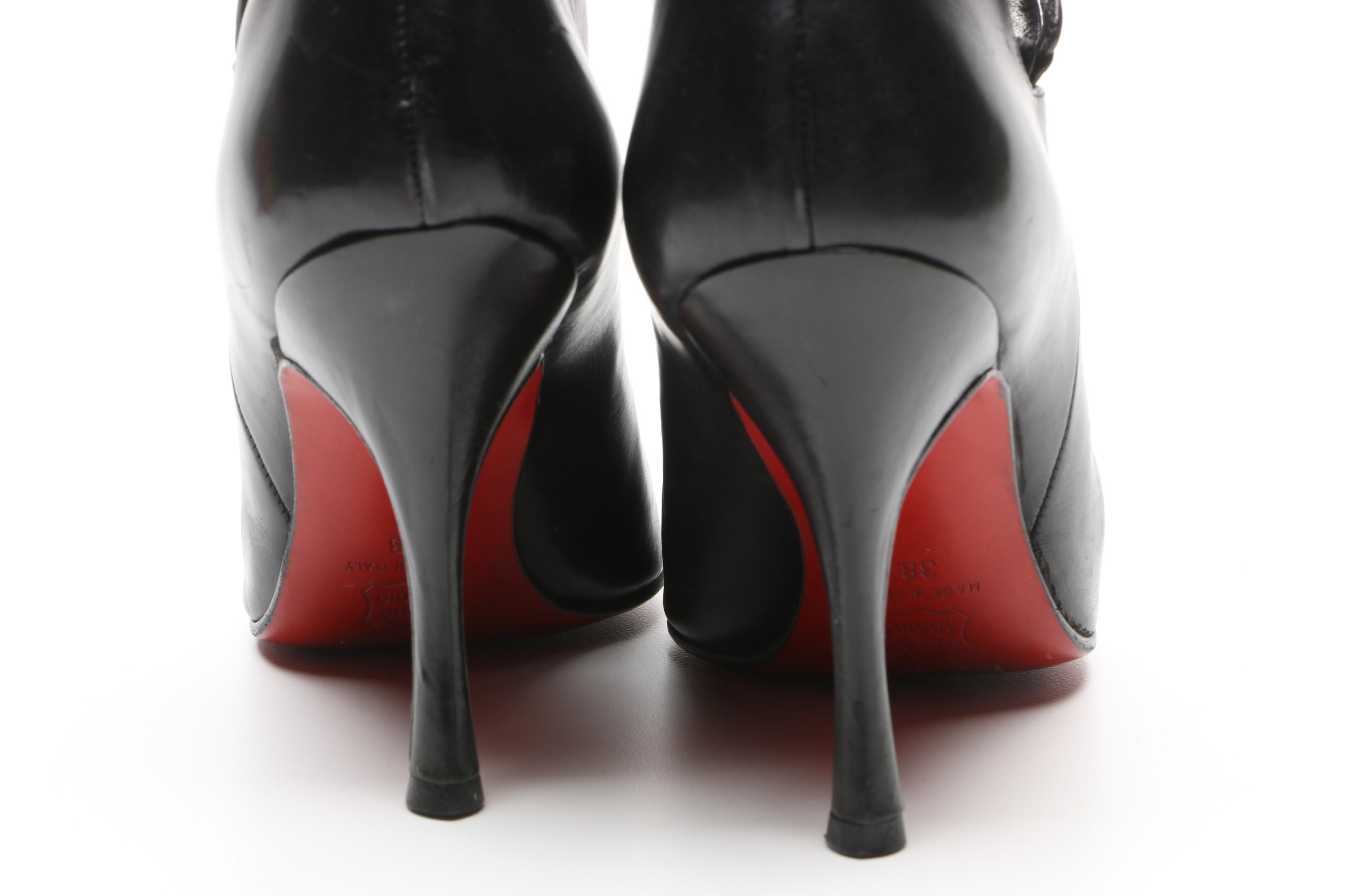 Vintage Christian Louboutin La Goulue Lace-Up Boots