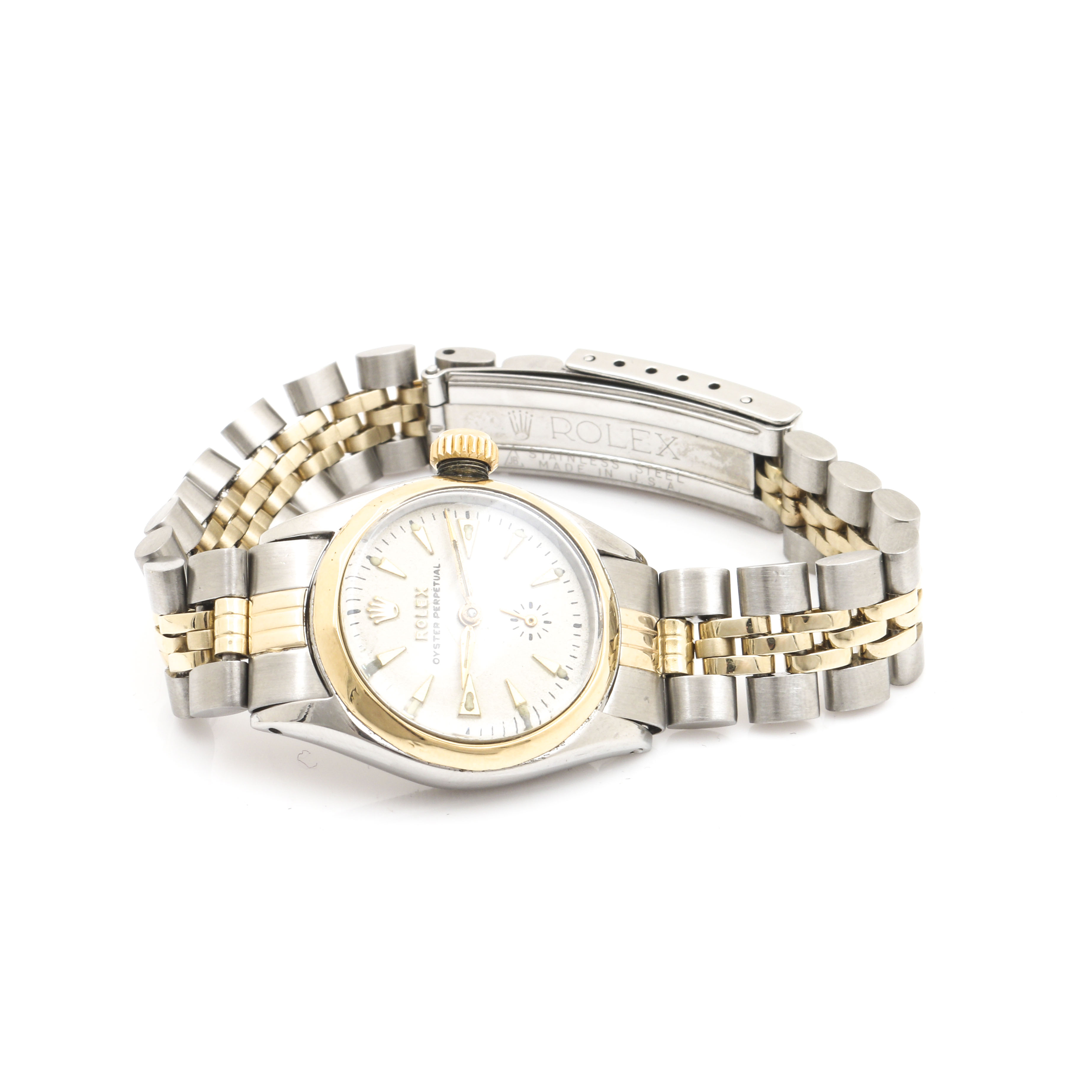 Vintage Rolex 14K Yellow Gold and Stainless Steel Watch