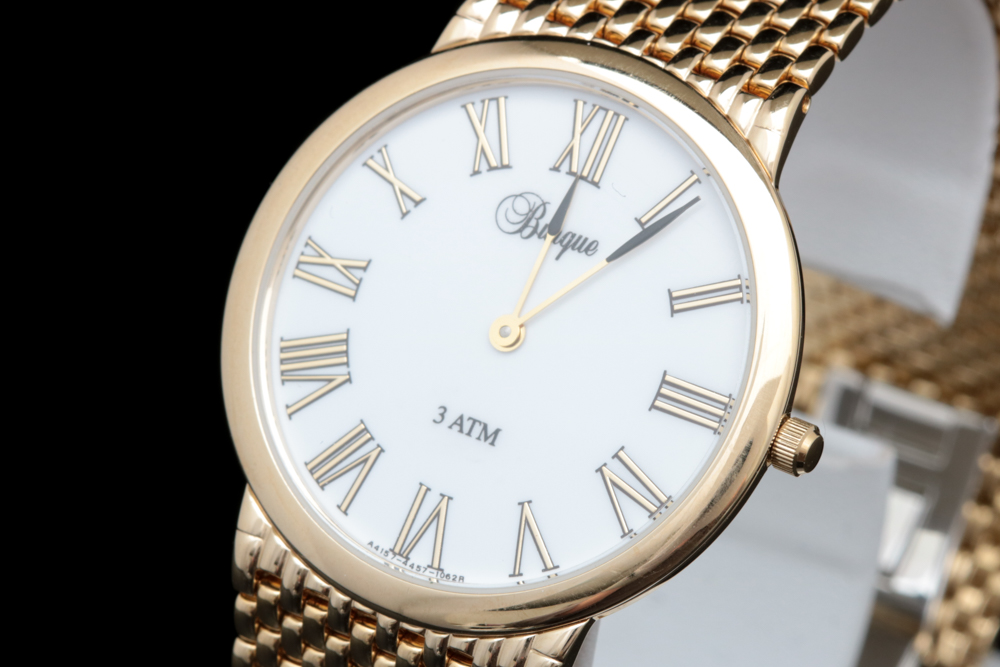Burque Gold Tone Dress Watch