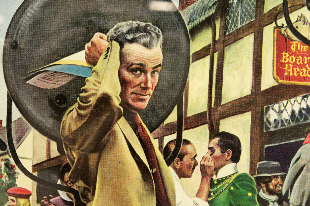 1947 Framed "Four Roses" Bourbon Whiskey Advertisement