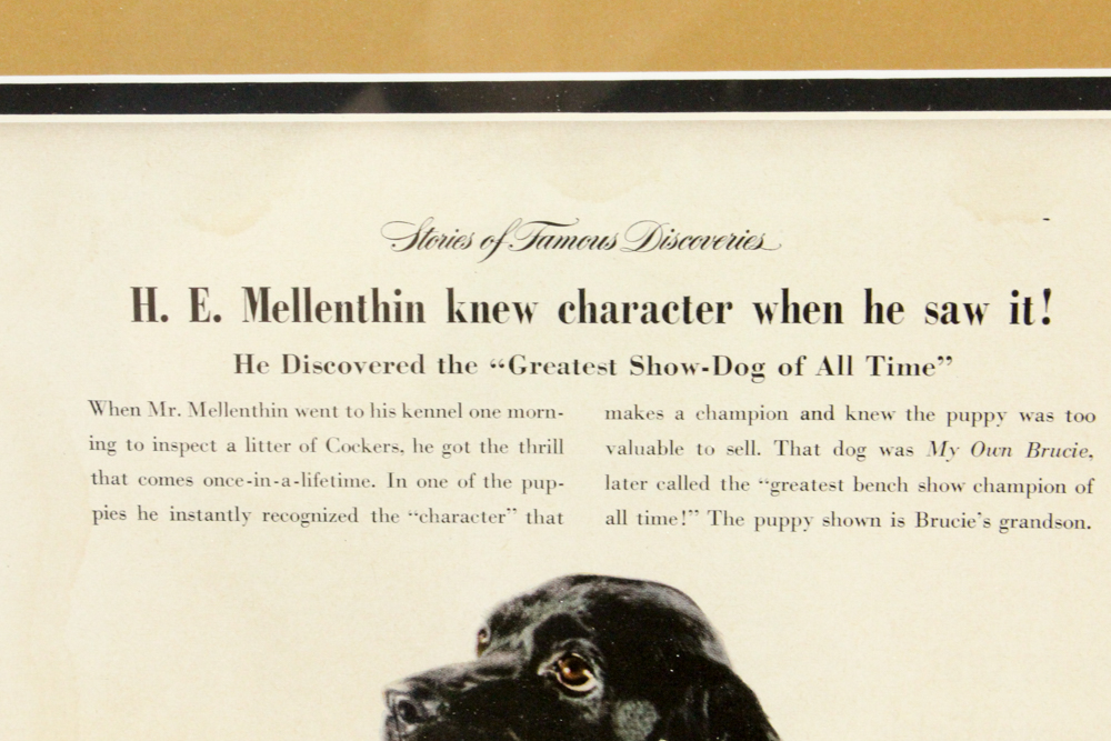 1946 Framed "Hunter" Blended Whiskey Advertisement