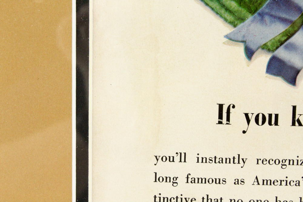 1946 Framed "Hunter" Blended Whiskey Advertisement