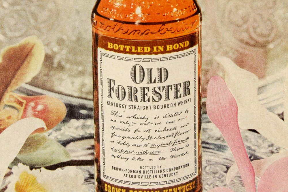 1949 Framed "Old Forester" Bourbon Whiskey Advertisement