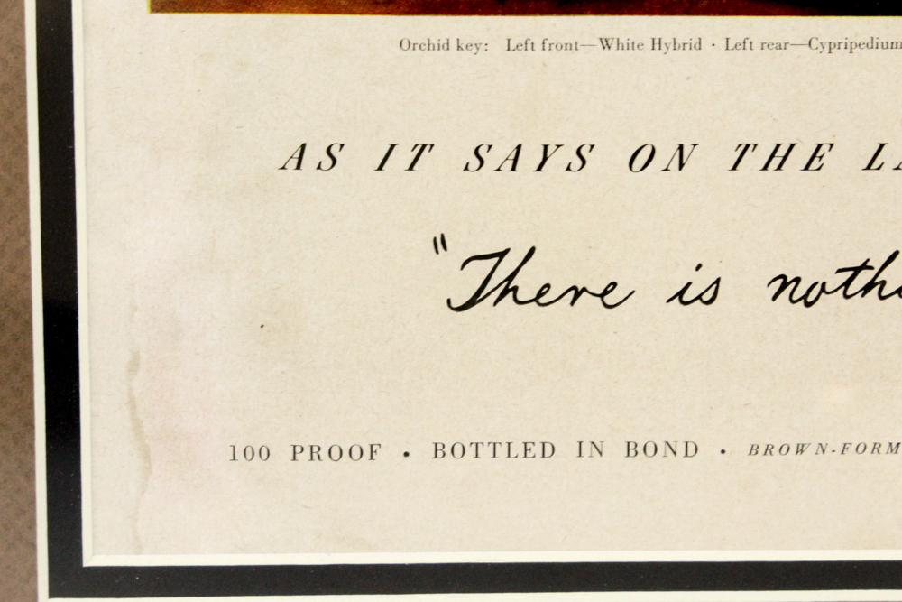 1949 Framed "Old Forester" Bourbon Whiskey Advertisement