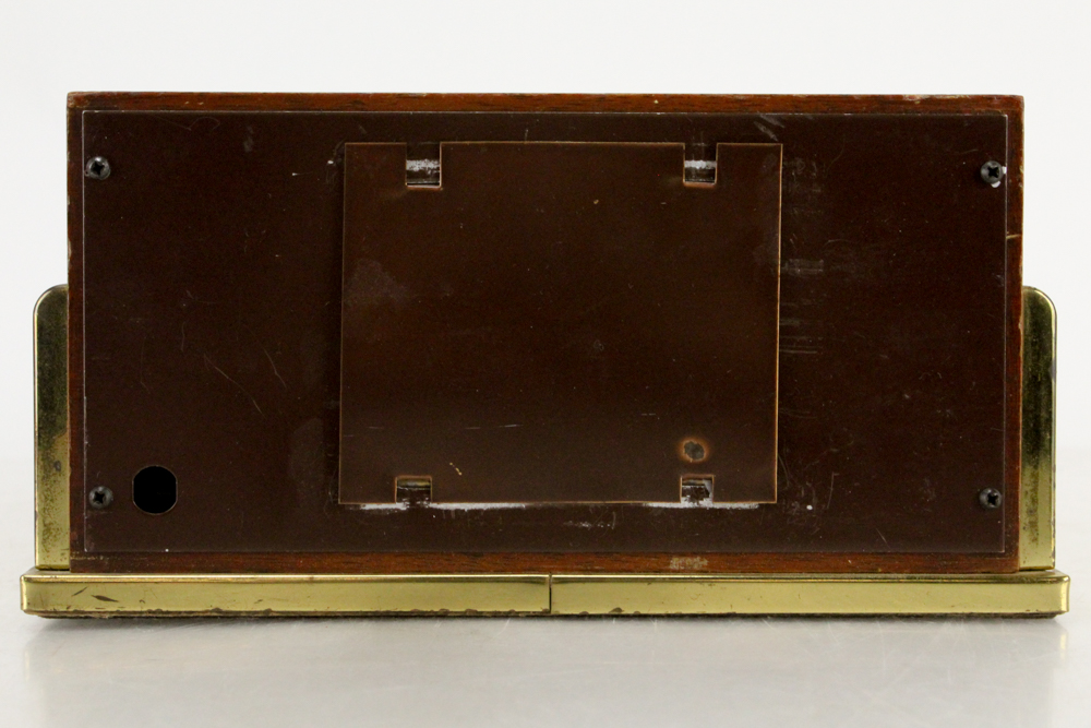 Mid Century Seth Thomas "Baxter" Desk Clock With Replaced Power Source