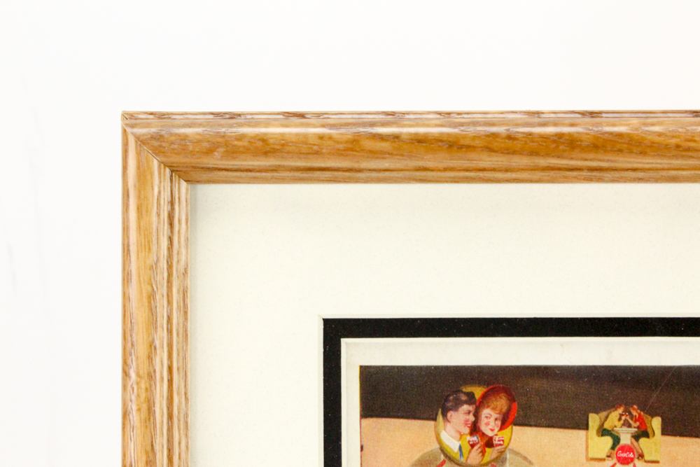 1945 Framed Original "Coca-Cola" Advertisement