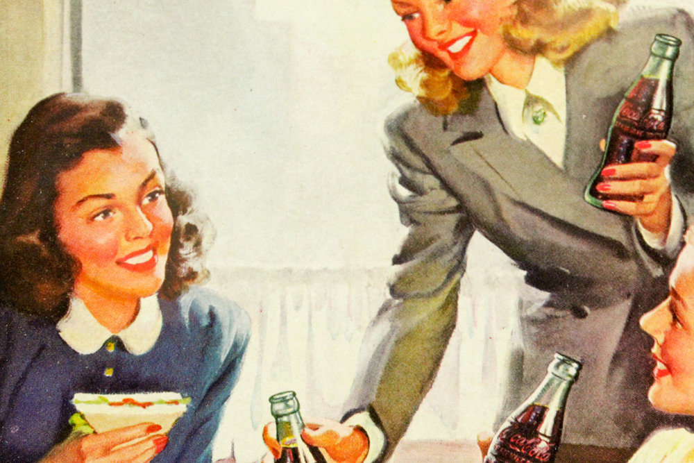 1947 Framed Original "Coca-Cola" Advertisement