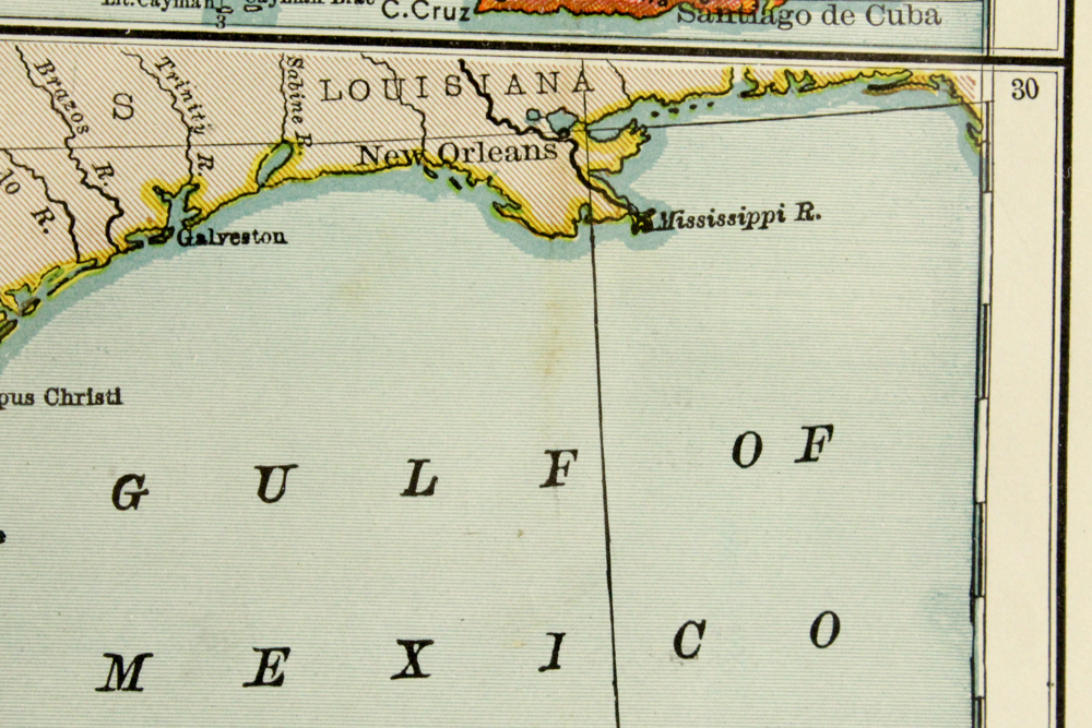 1872 Map of The West Indies and Central America After Adolph von Steinwehr