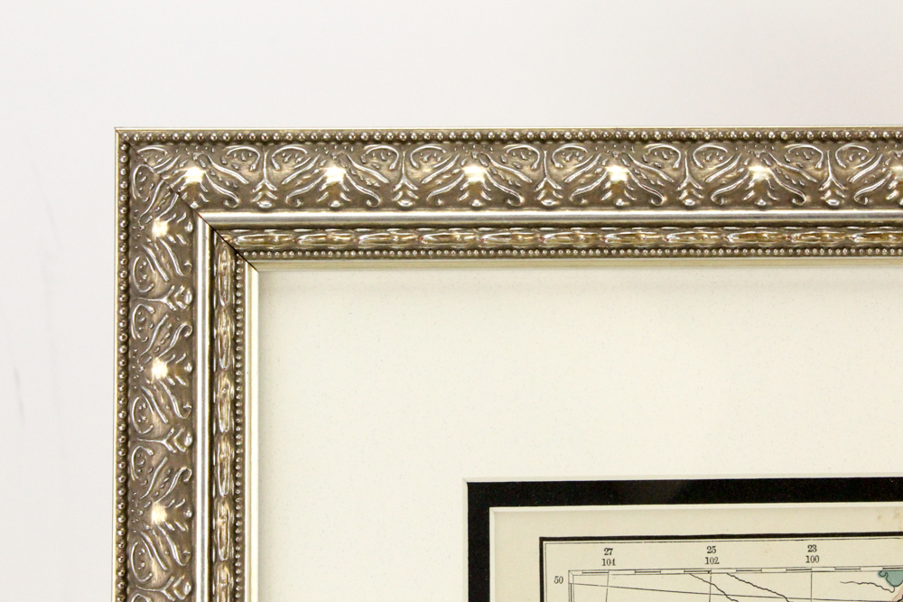 1872 Framed Map "North Central States"