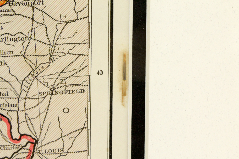 1872 Framed Map "North Central States"