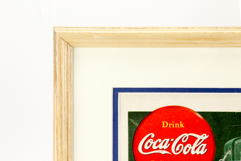 1938 Framed Original "Coca-Cola" Advertisement