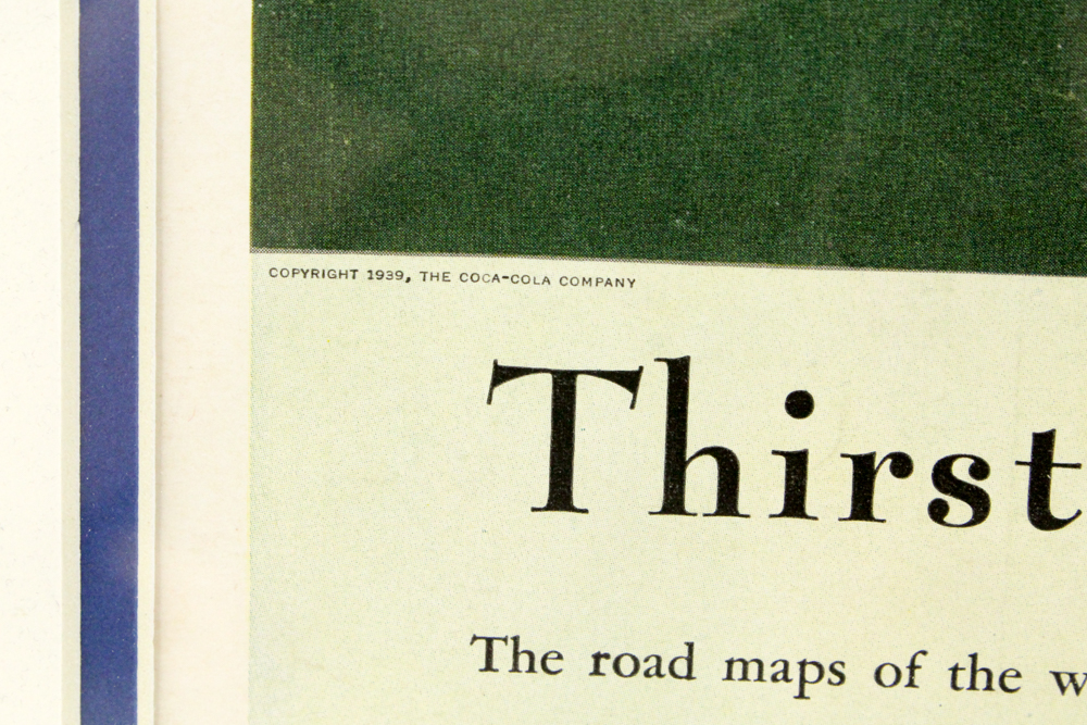 1938 Framed Original "Coca-Cola" Advertisement