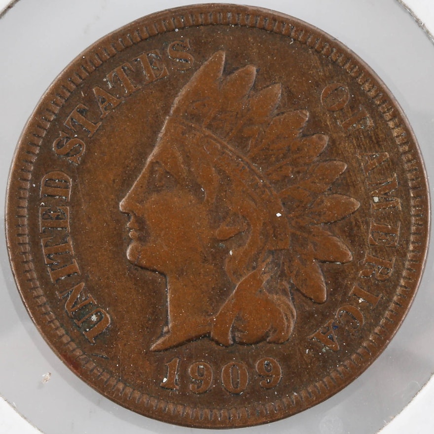 Rare Key Date 1909 S Indian Head Cent