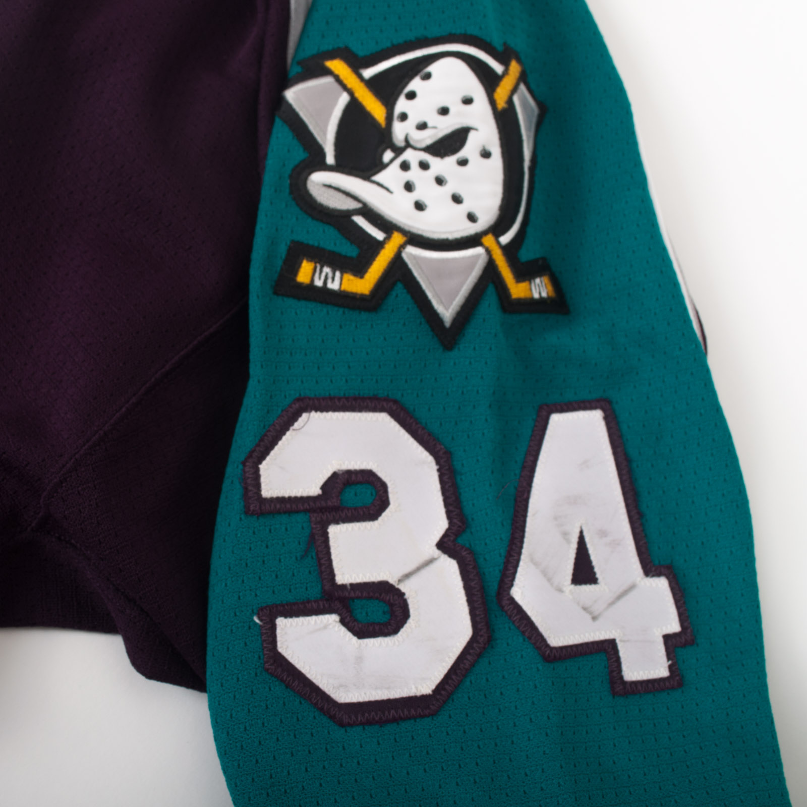 Dan Trebil Signed Mighty Ducks Jersey and Hockey Puck