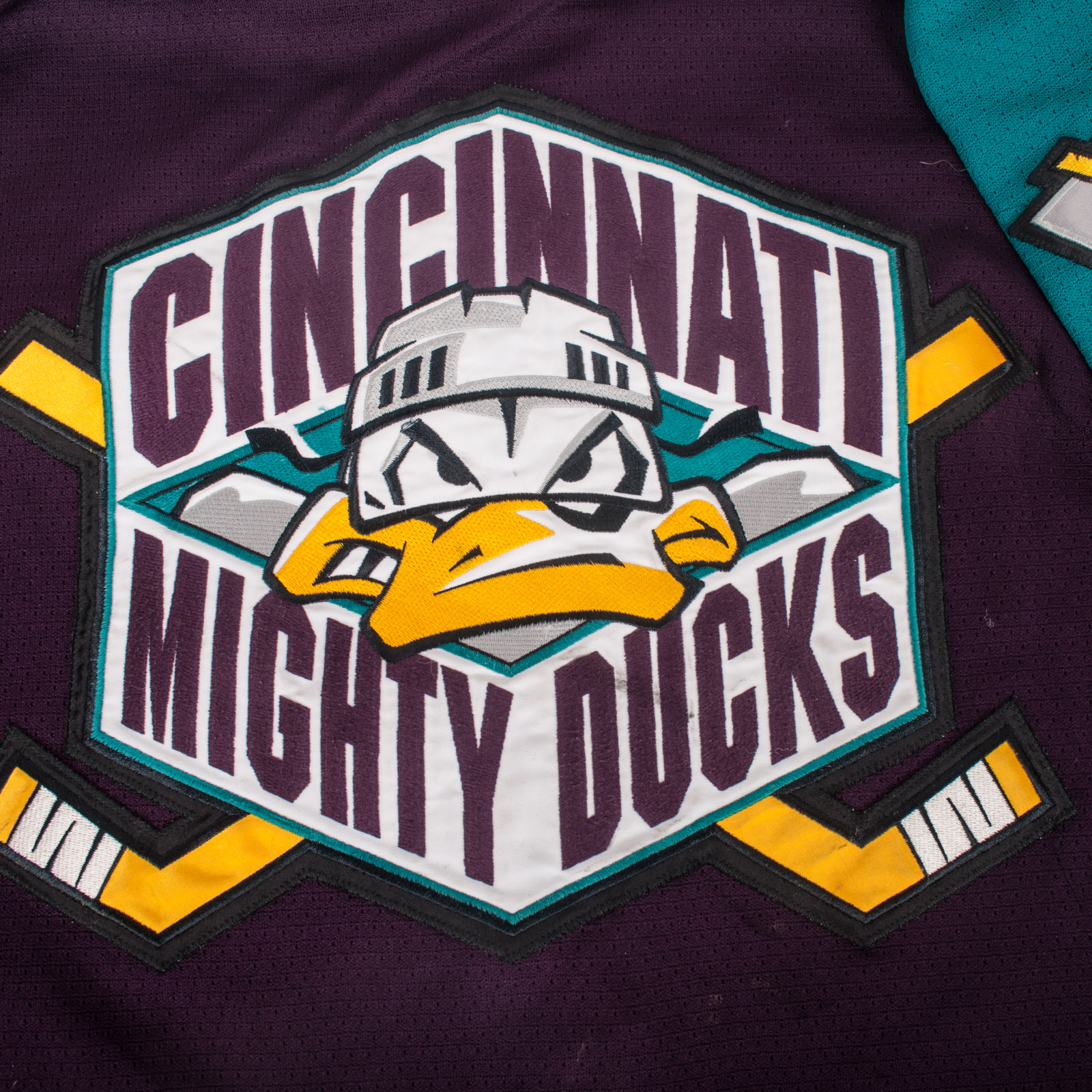 Dan Trebil Signed Mighty Ducks Jersey and Hockey Puck