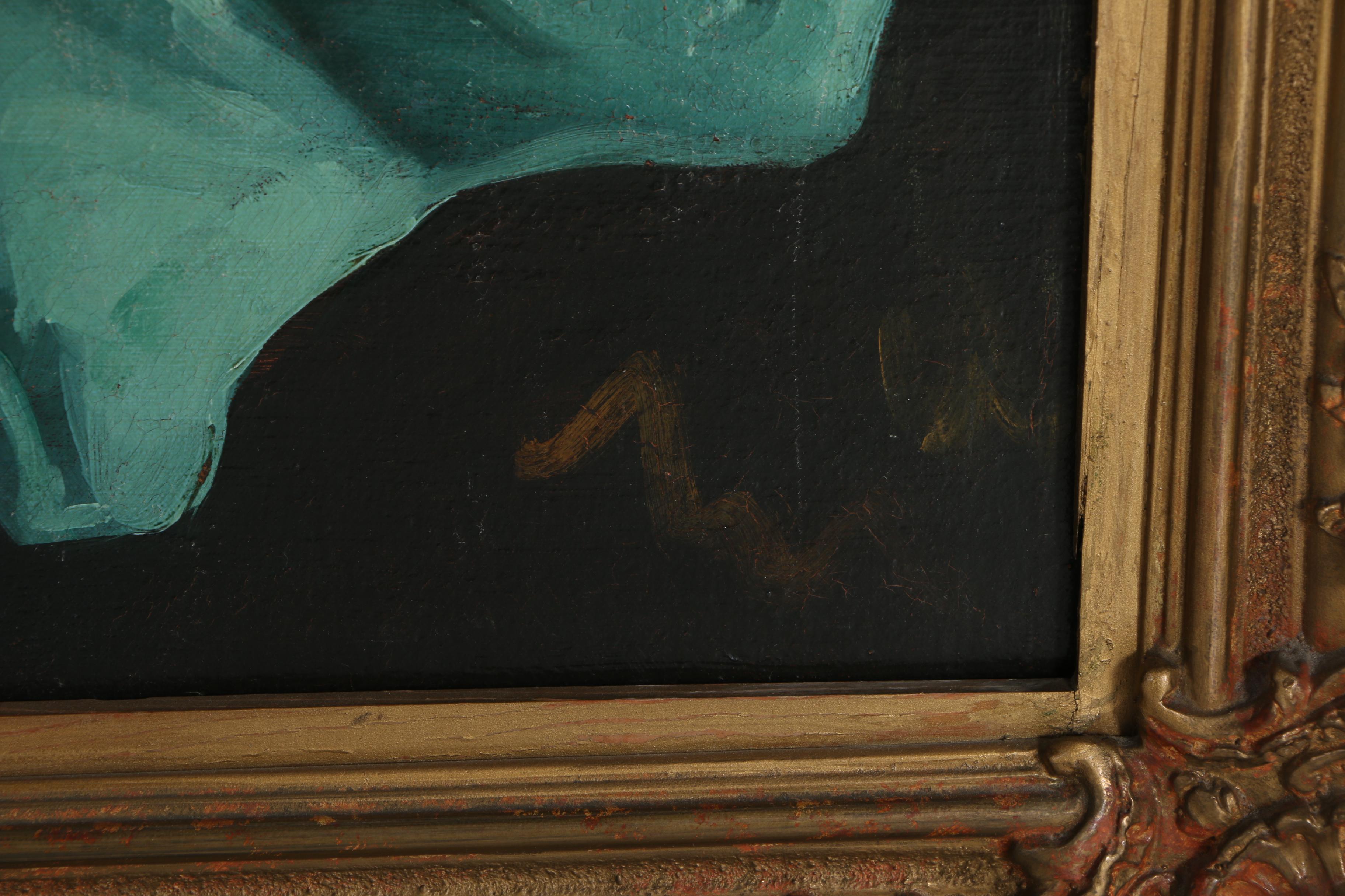 Early 19th-Century Oil Portrait on Canvas  of Woman After Jean-Marc Nattier