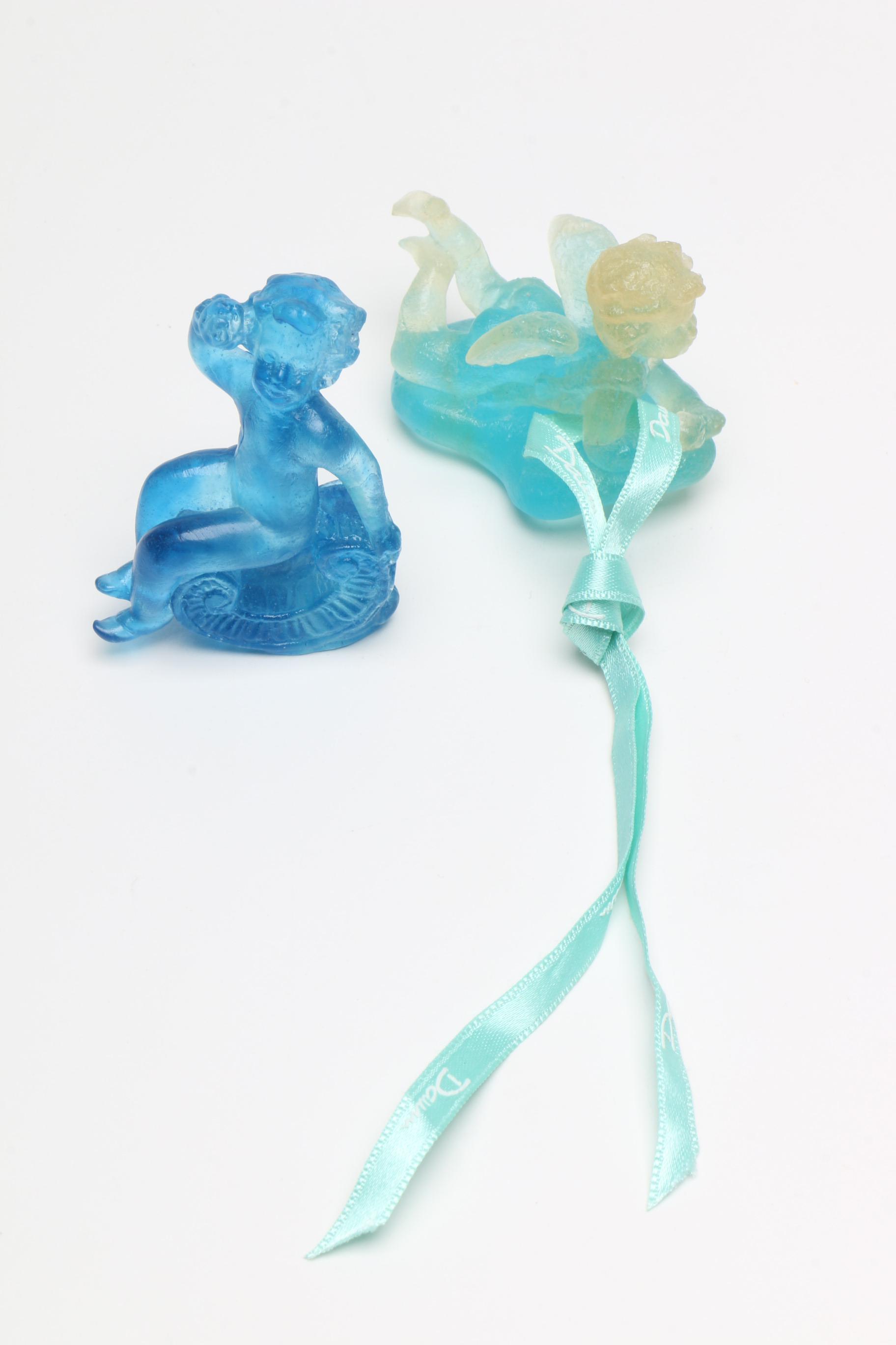 Daum Blue Art Glass Figurines