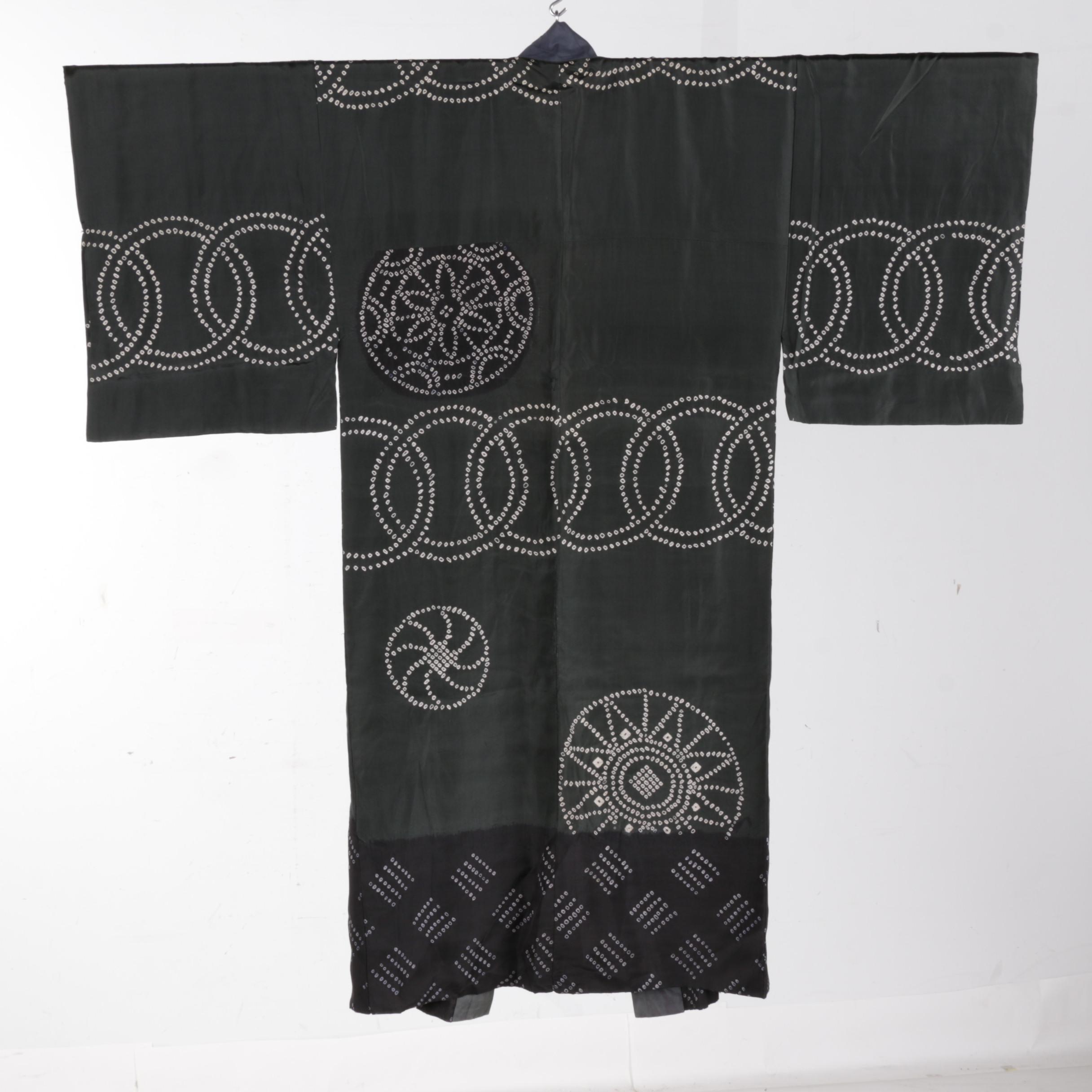 Circa 1930s Vintage Hand Sewn Silk Kimono