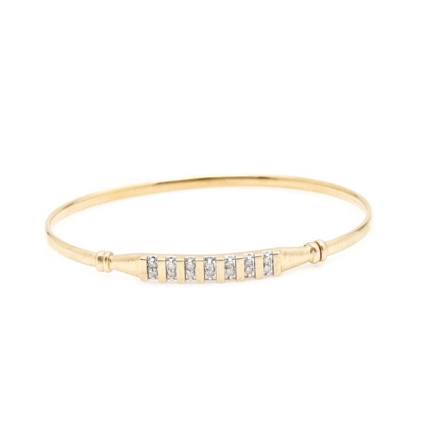 Alwand Vahan 14K Yellow Gold Diamond Bangle Bracelet