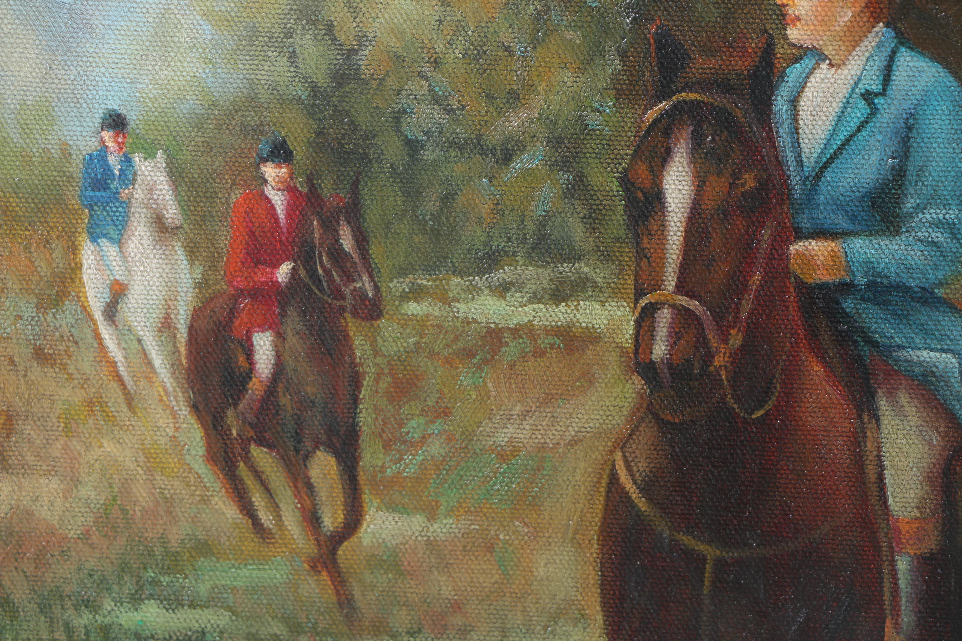 Oil Painting on Canvas Hunting Scene