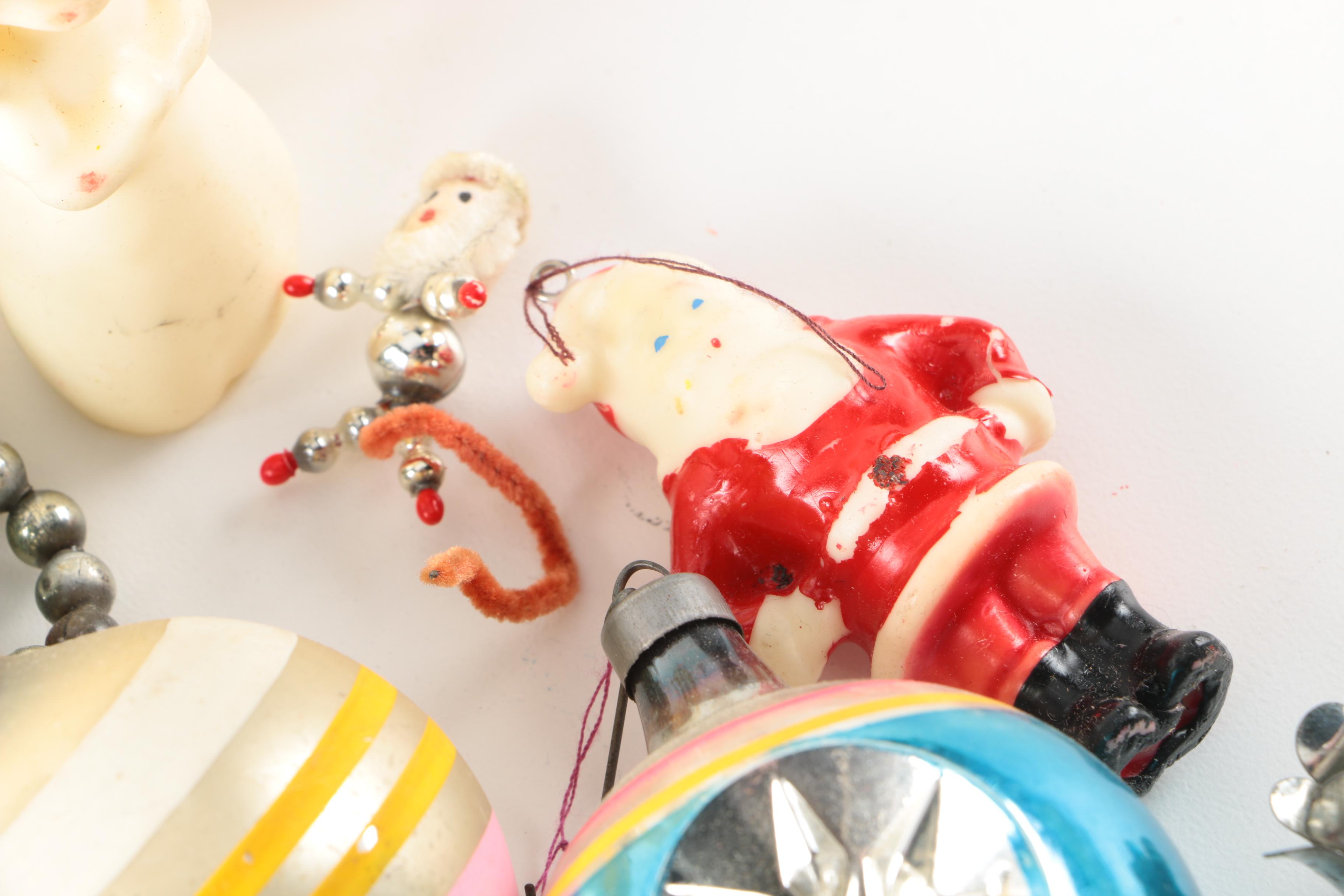 Vintage Mid Century Glass Christmas Ornaments and Decor