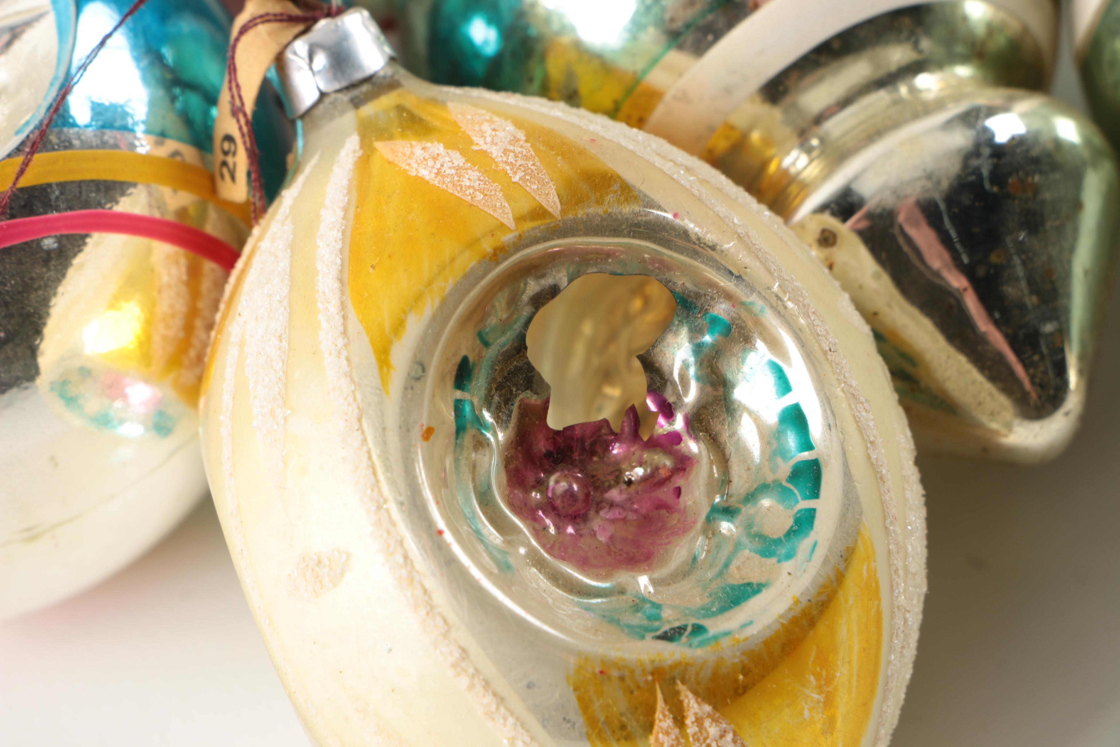 Vintage Mid Century Glass Christmas Ornaments and Decor