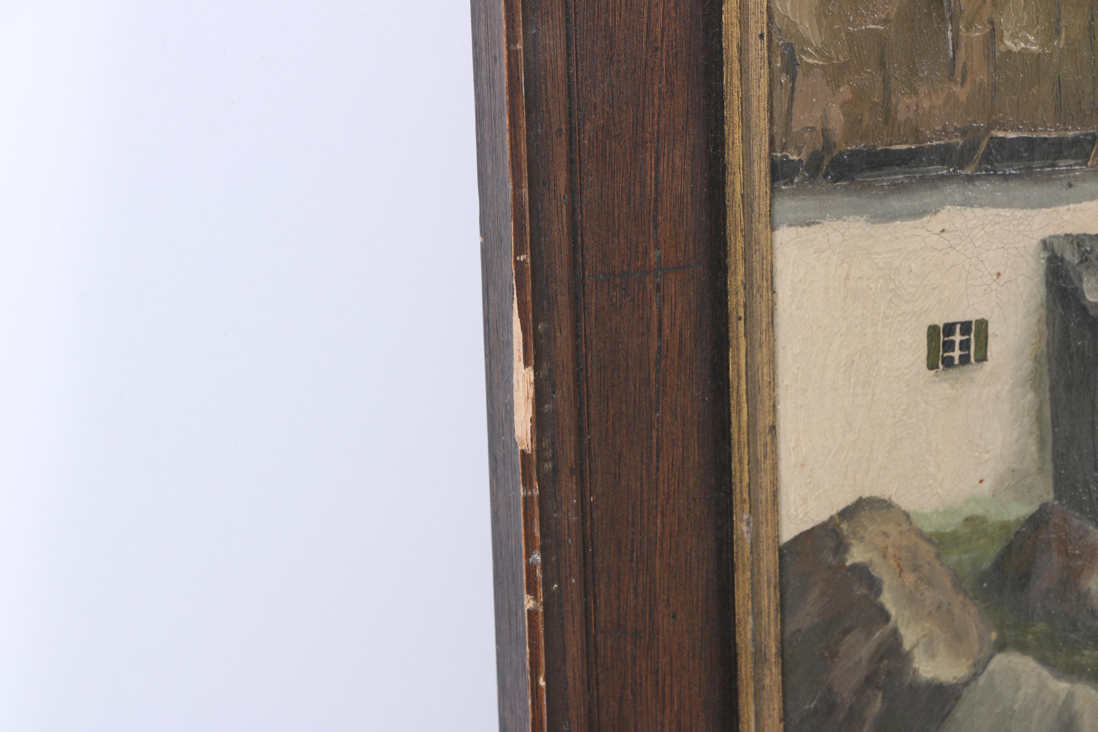 R. Hurzler Eastern European Oil Painting on Canvas of Alpine Landscape