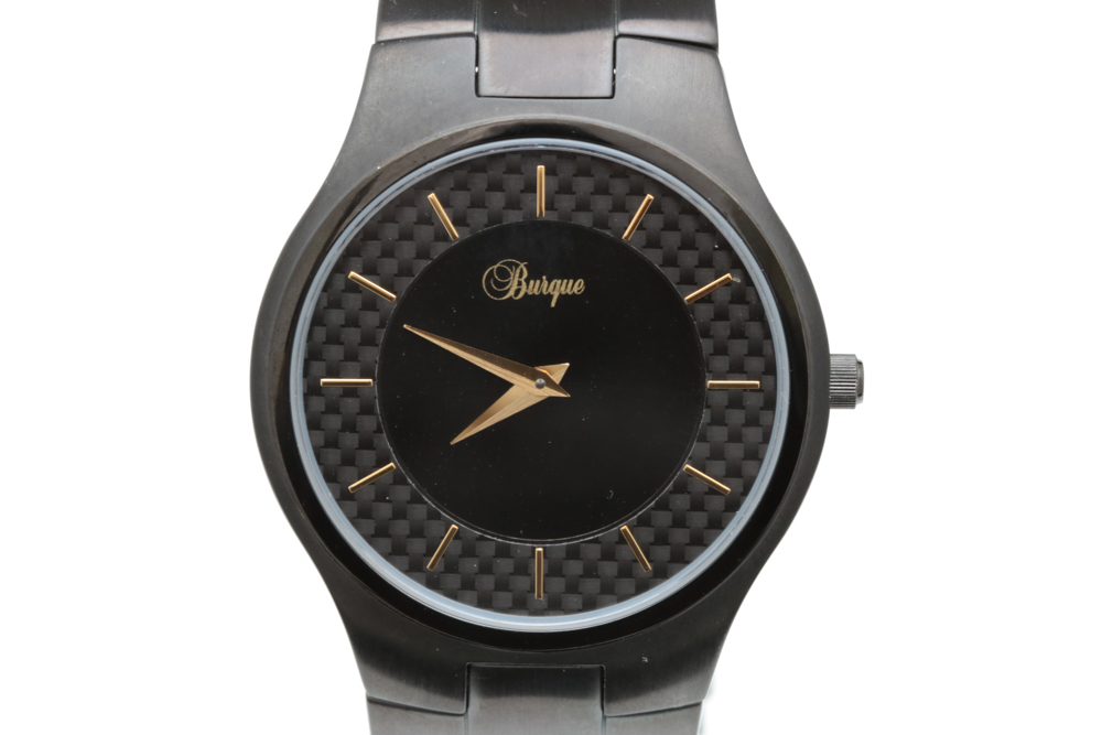 Burque Black Stainless Steel Watch